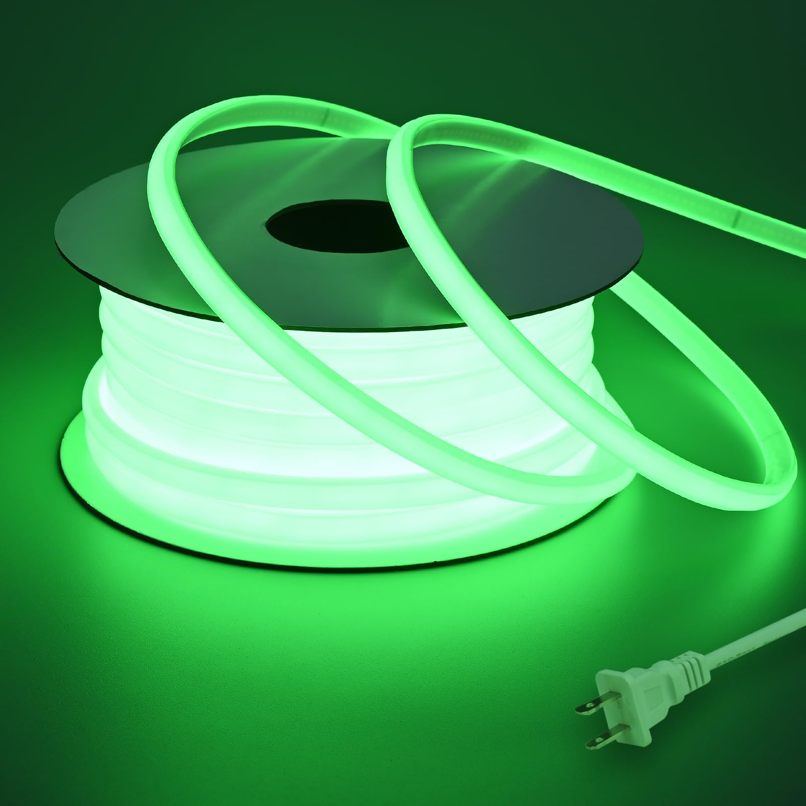 BENLUN AC 110V COB LED Band Lights Outdoor Waterproof 65.6ft  Green Super Bright 200W LED Rope Light  IP65 Flexible Cuttable  for Bedroom Garden Commercial House Gaming Room Decor
