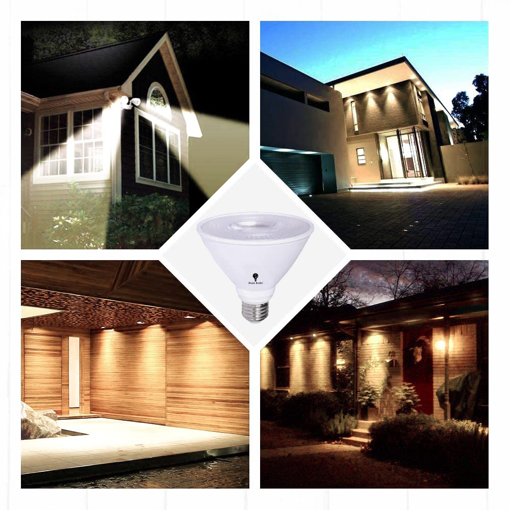 6 Pack Par30 Short Neck Led Flood Light Bulb 10W 75 Watt Equivalent 850 Lumens Waterproof E26 3000K Warm White Super Bright Par3
