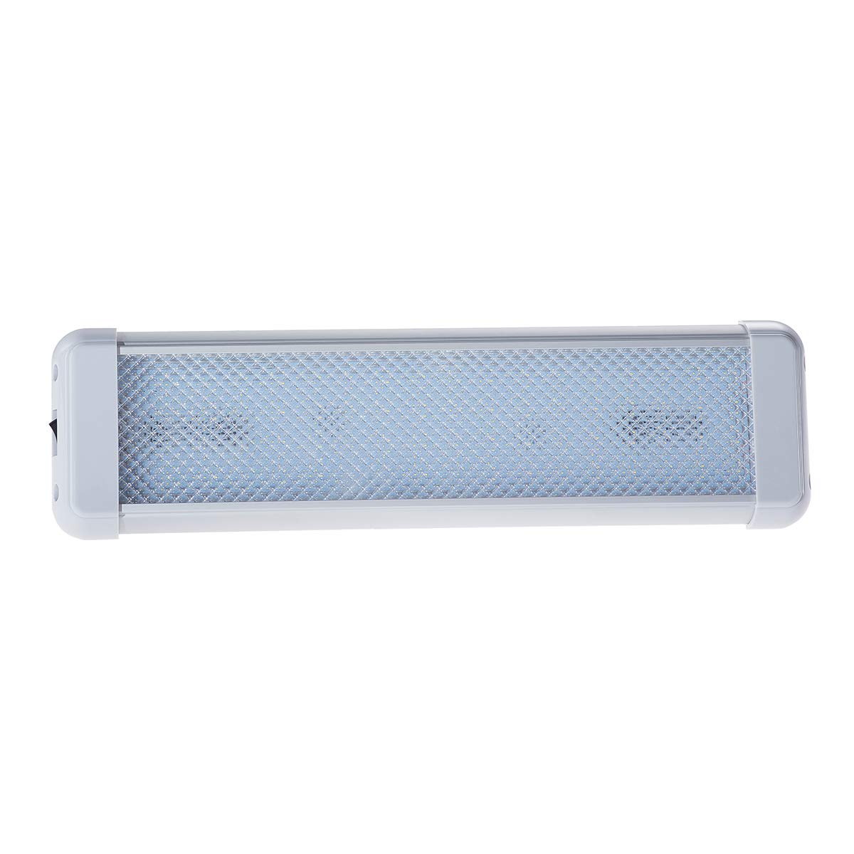 Raycharm Rv Boat Interior Led Ceiling Light Fixture, 14.2&quot; X 3.9&quot; Aluminum Housing, 6000K Cool-White Large Spaces Illuminating, High-Output Low Ampere Draw, On/Off Rocker Switch, 12V-24V Dc, 1-Pack
