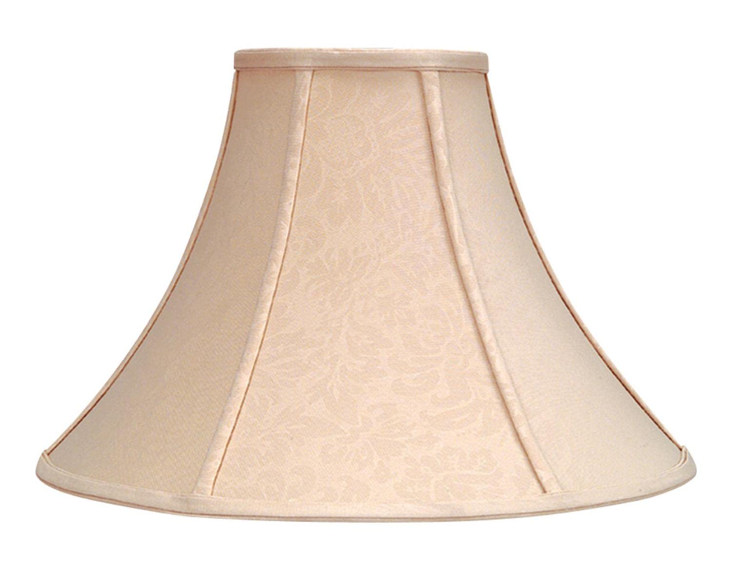 Cal Lighting Silk Shade - 12-Inch Metal Lamp Shade with Pattern, Gold, Model SH-7048, Size 17inL x 17inW x 12inH