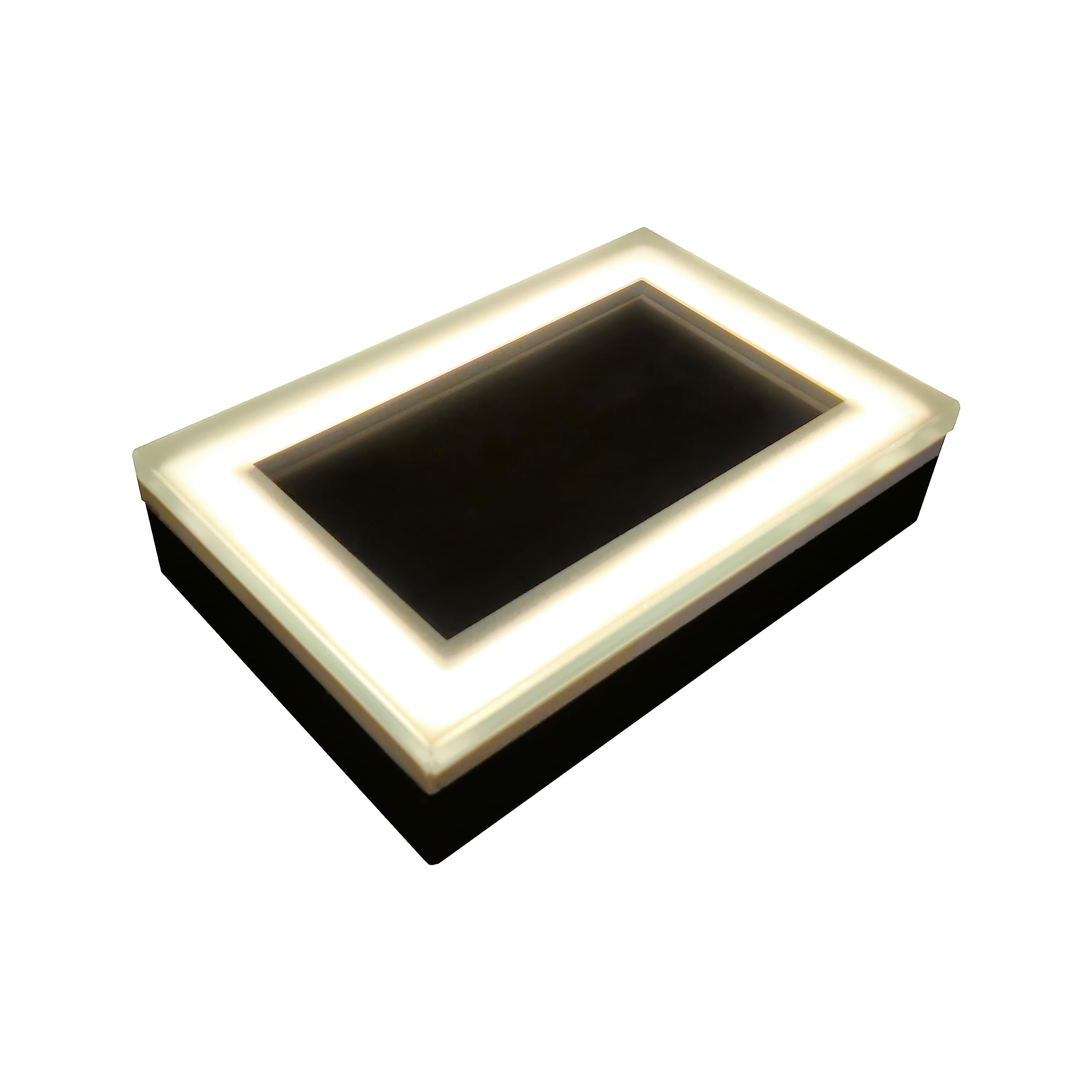 Lumengy Solar Paver Light 6?9 Inch  2700K  Up To 20 Hours Continuous Lighting  Stainless Steel  Thick Glass  Glare-Free Illumination For Driveways  Pathways & Garden  Waterproof & Drive-Over Rated