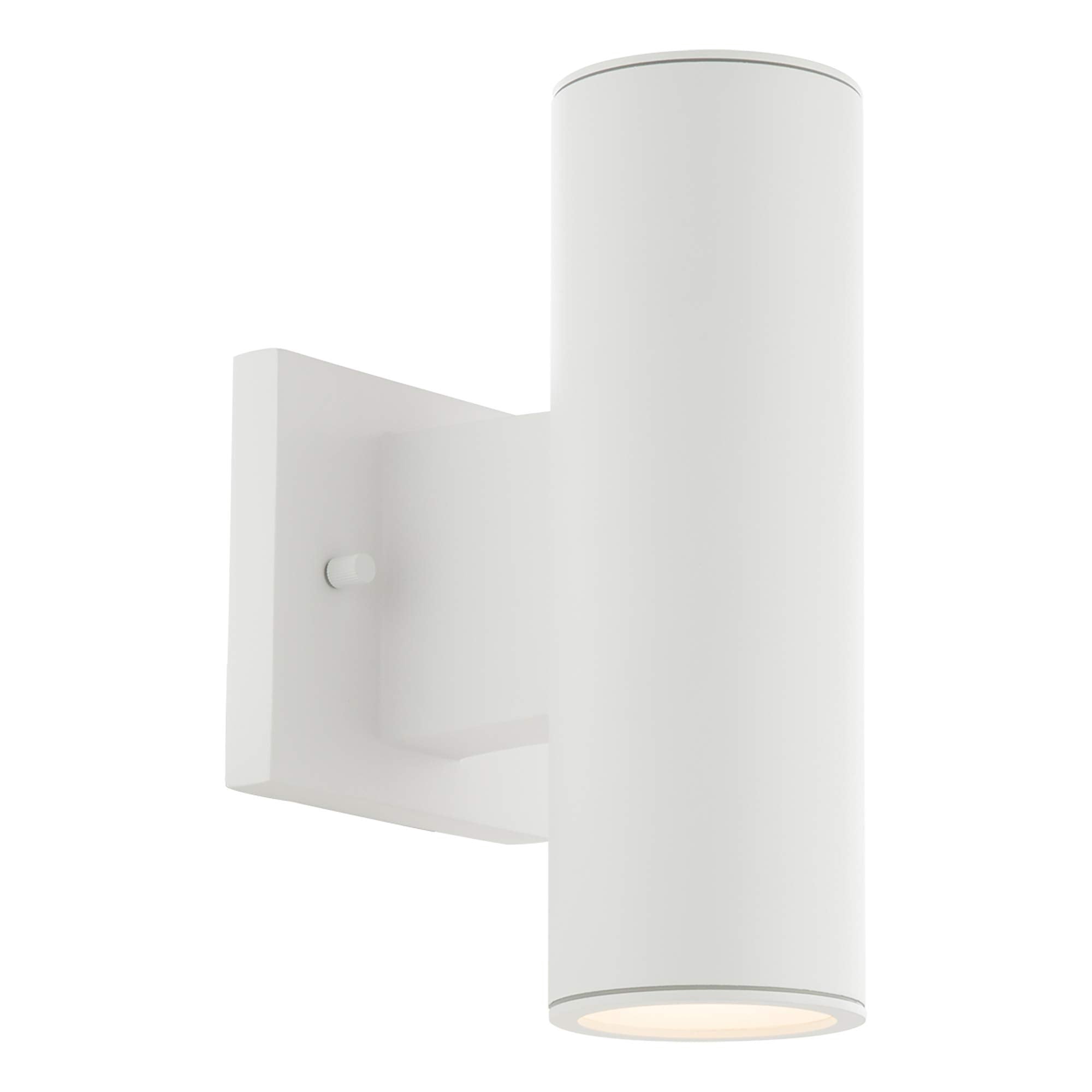 WAC Lighting Cylinder LED Wall Light, 3000K, 12in Up and Down, Aluminum, White, Model WS-W190212-30-WT