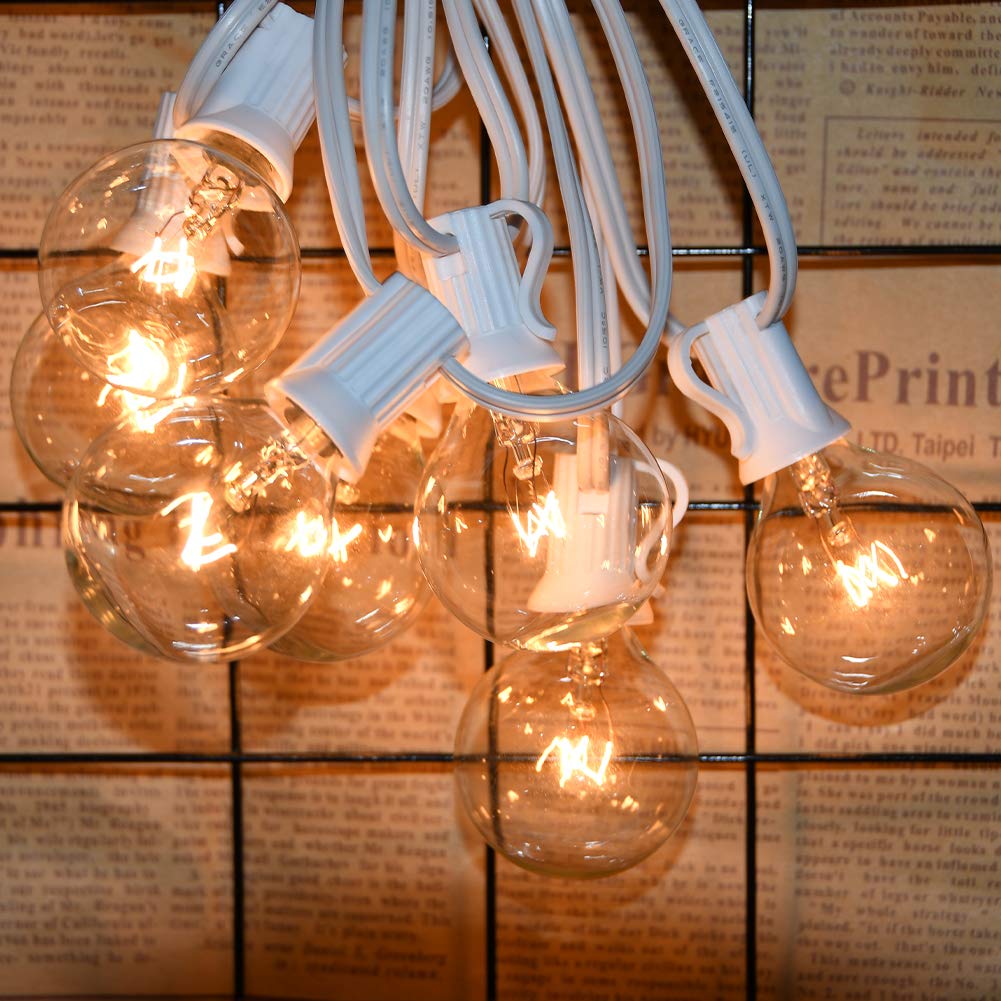 Konictom G40 Dimmable 5W Clear Globe Light Bulbs, E12 Candelabra, 25 Pack For Indoor