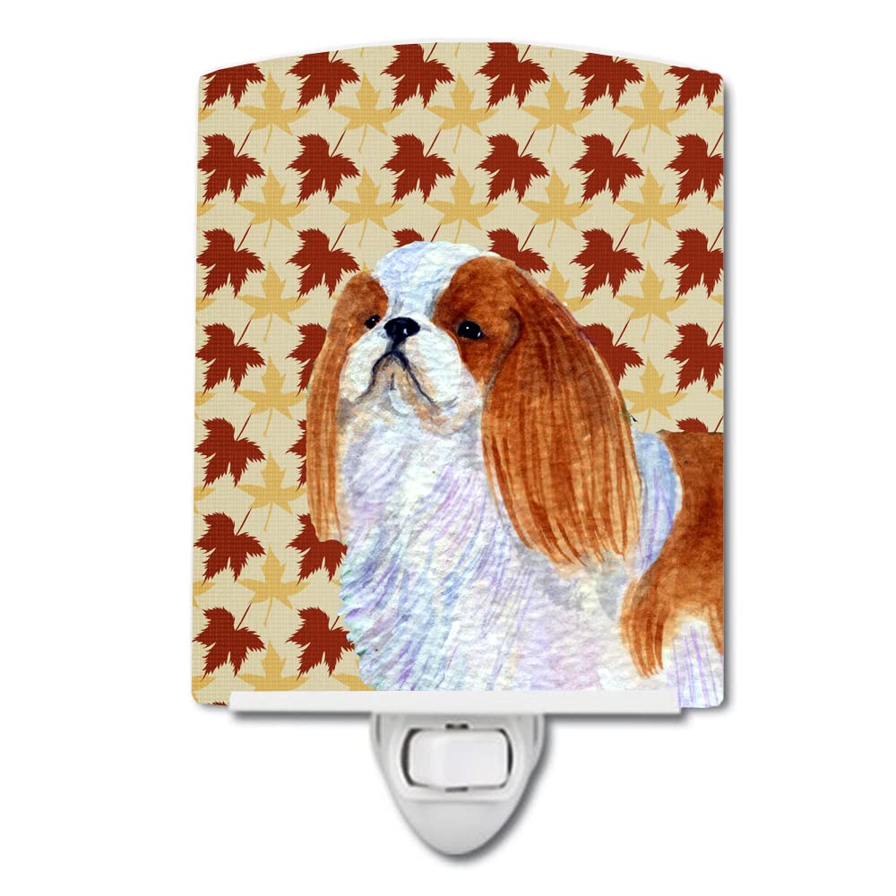 Carolines Treasures Ceramic Night Light, English Toy Spaniel Design, 6x4x3in, Multicolor, Model SS4349CNL, UL-Certified