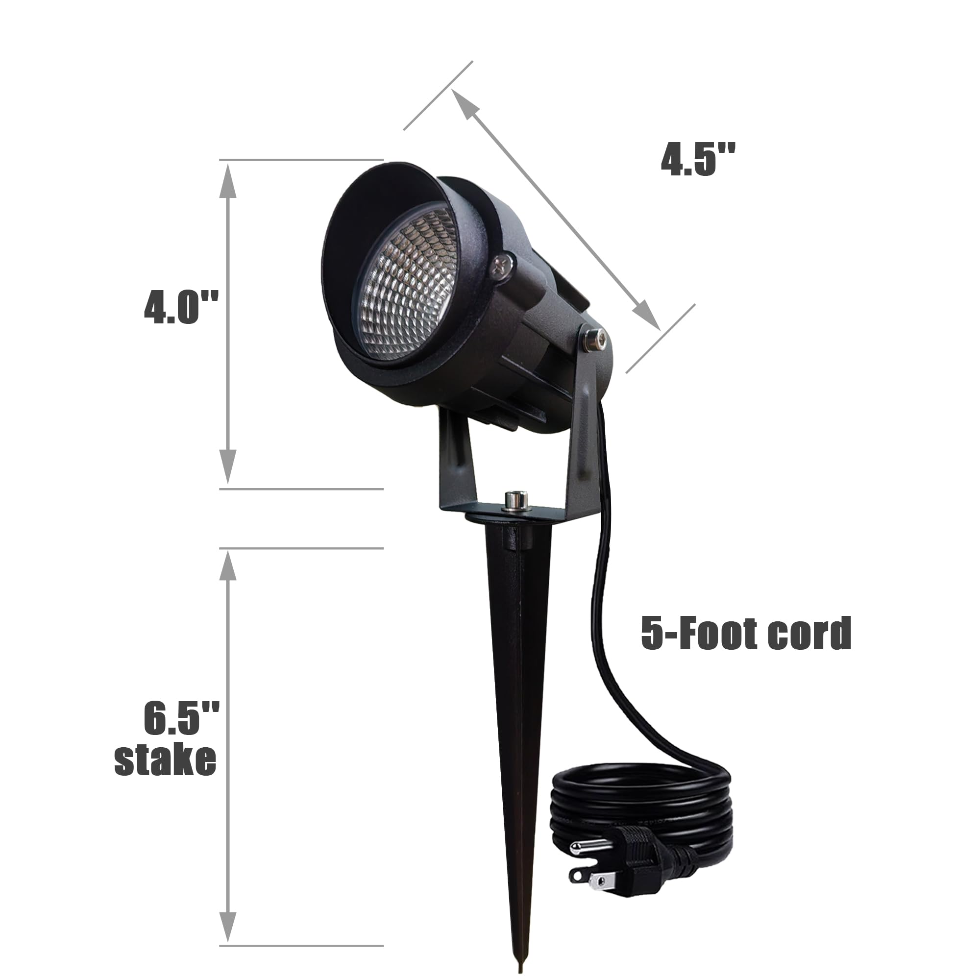 Dobelay Color Spot Light Outdoor 2-Pack  120V 12W Waterproof Led Landscape Spotlights  Plug-In Durable Spotlight Outdoor For Yard  Garden  Patio  Tree  House  Halloween  Christmas
