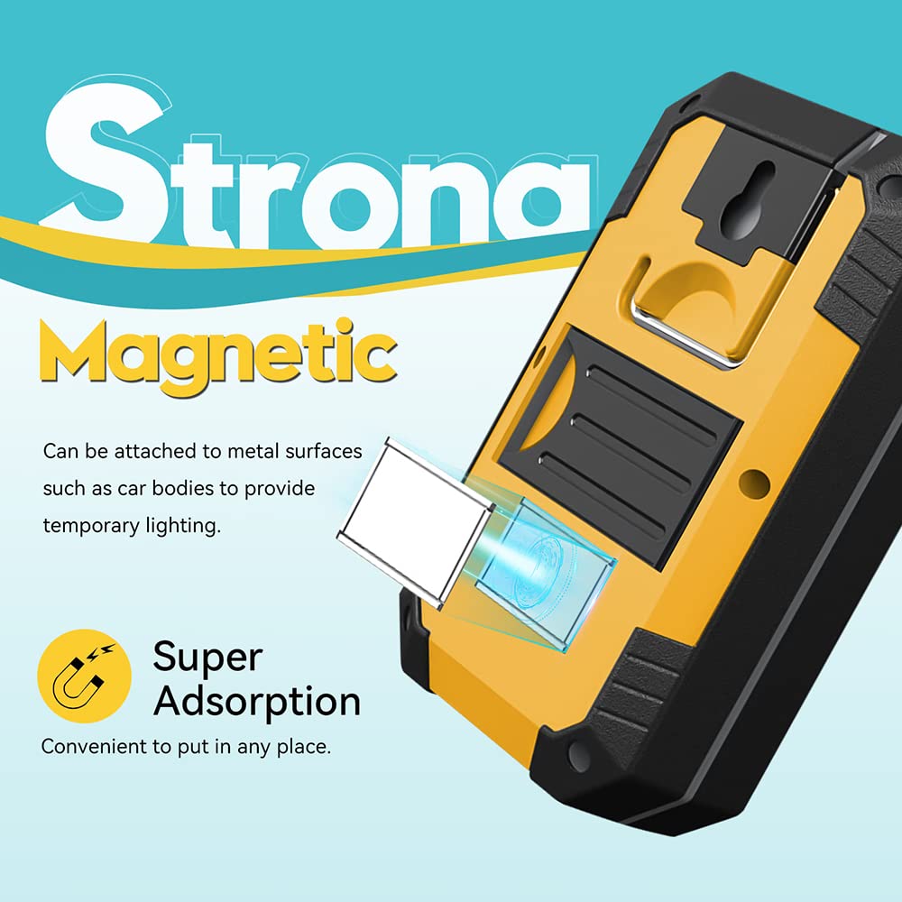 WARSUN 2PC Rechargeable Work Light 30W 1200 Lumens Magnetic Job Site Lighting Yellow Model Y36YY