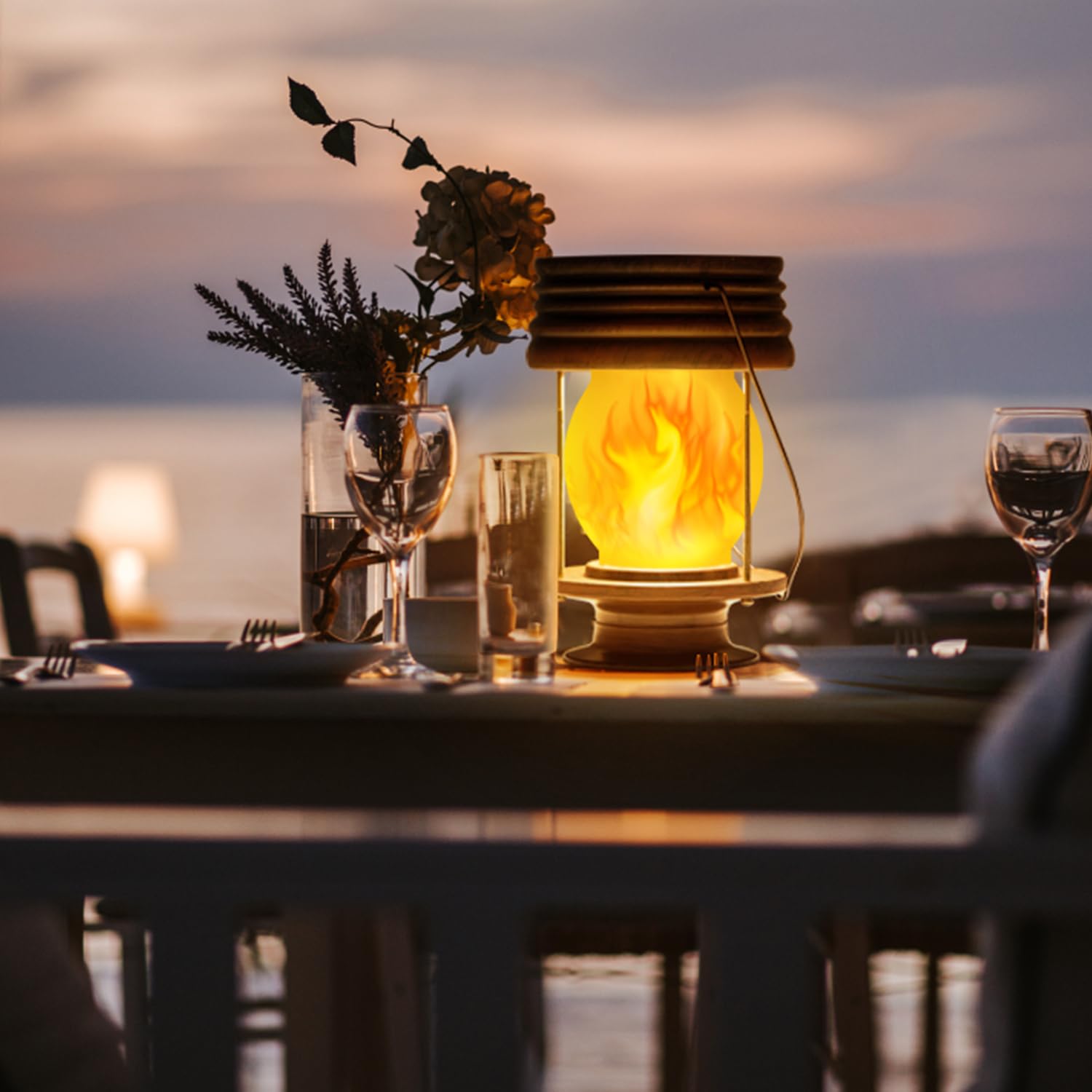 Pearlstar Solar Lanterns With Flickering Flames - Hanging & Wall Mount Solar Lights For Outdoor, Garden, Patio & Yard Decor, Wat