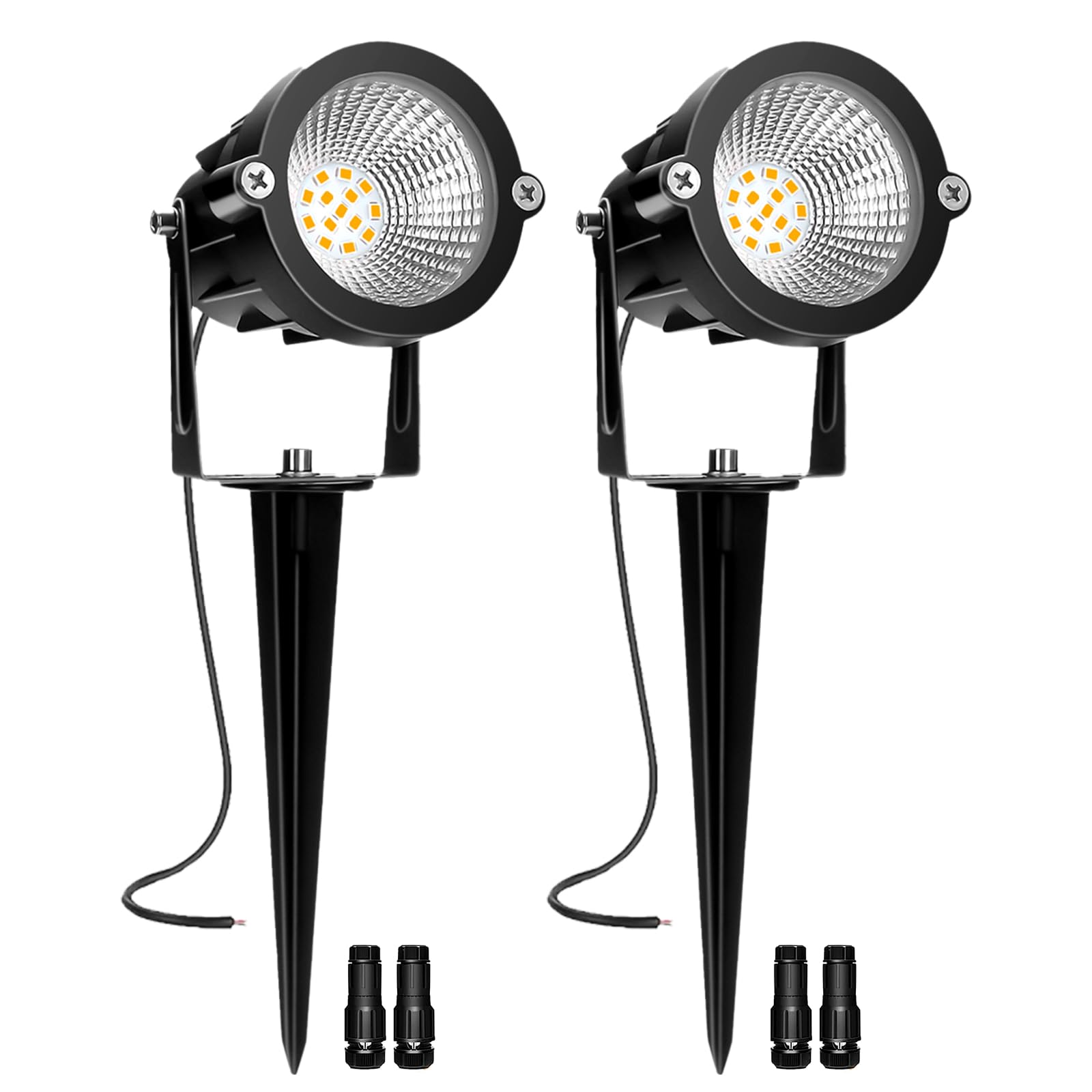 Low Voltage Landscape Lights  10W 12/24V 2700K Warm White Landscape Lighting  Ip65 Waterproof Outdoor Led Spotlight For Garden Yard Tree  2 Pack With Connectors