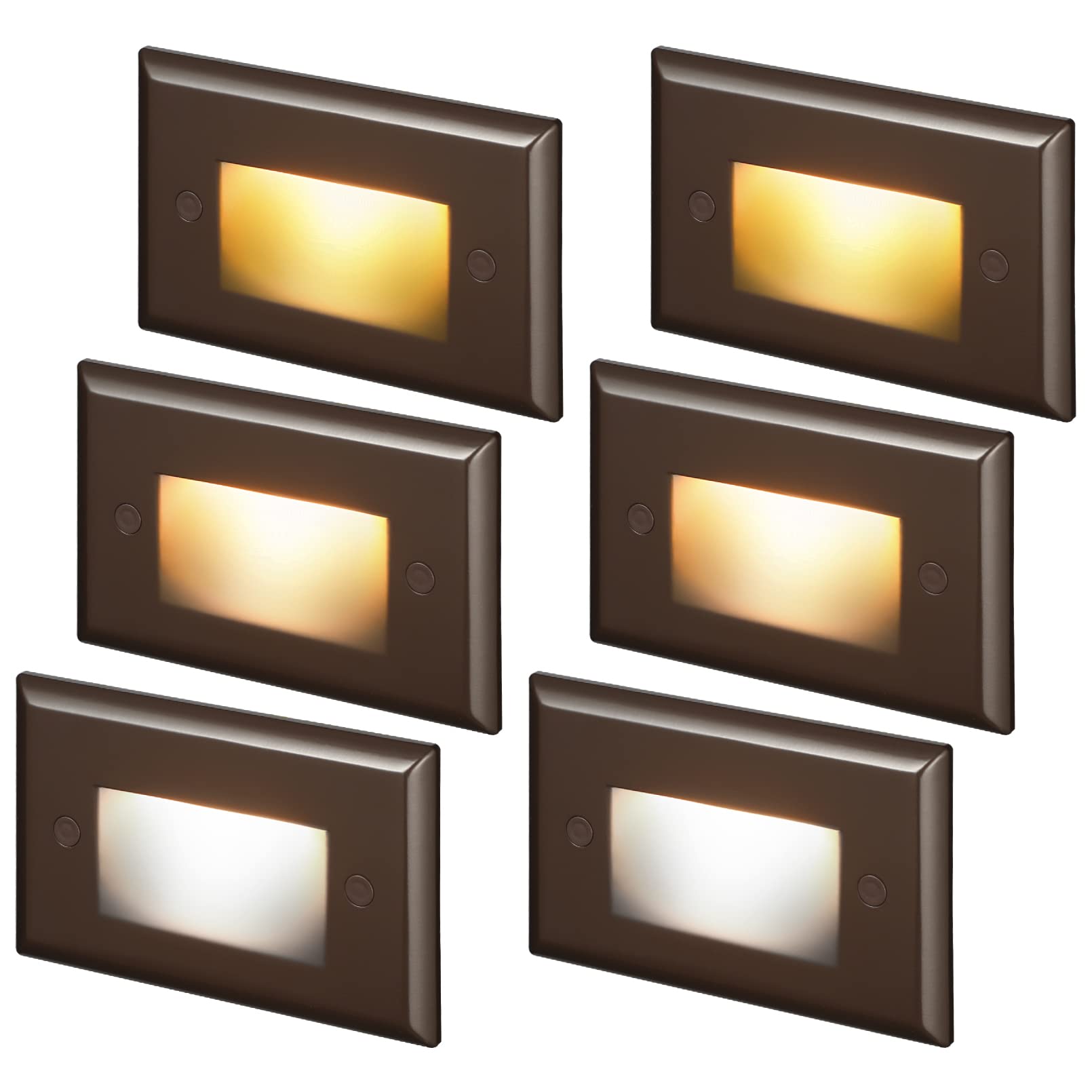 LEONLITE 3CCT LED Step Lights, 150LM, Dimmable, 4.72 Inch, Zinc Alloy, Oil Rubbed Bronze, Model 70929, 6