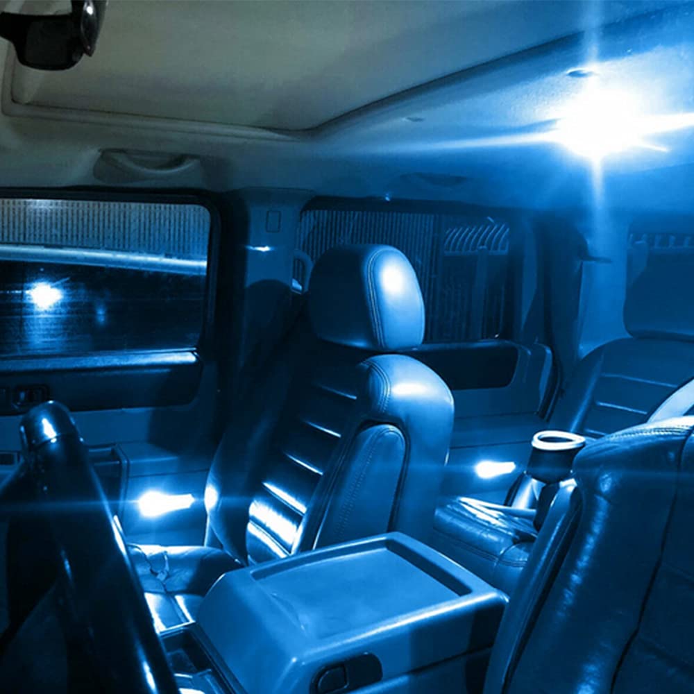 Blyilyb 12-Pack Ice Blue Replacement Stock # 194 T10 168 2825 W5W 175 158 Bulb 5050 5 Smd Led Light 12V Car Interior Lighting Fo