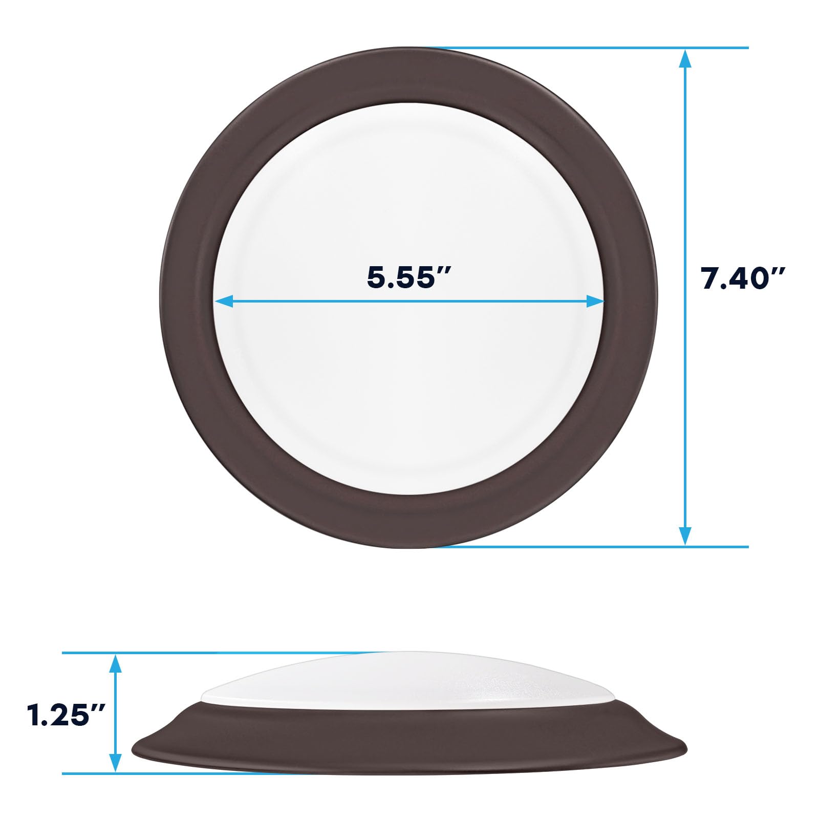 LUXRITE 6 Inch LED Disk Light, Dimmable, 12.5W, 1000LM, 5CCT 2700K-5000K, Metal,