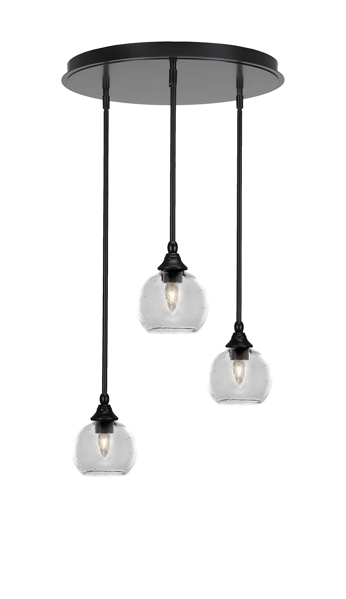 Empire 3 Light Cluster Pendalier in Matte Black Finish (2183-MB-4100)