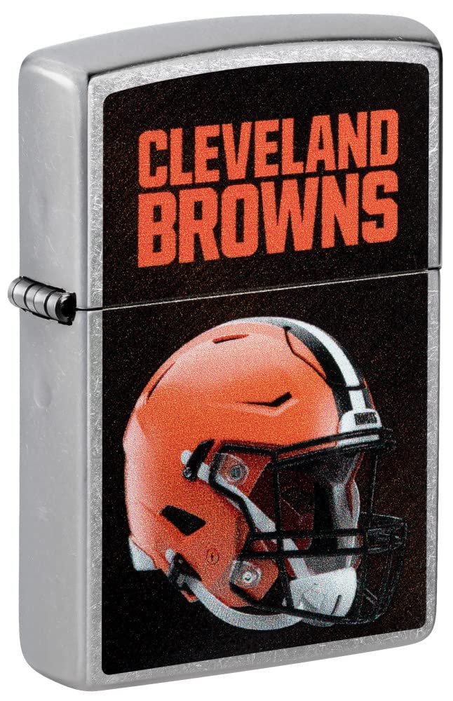 Zippo Nfl Cleveland Browns Helmet Street Chrome Pocket Lighter