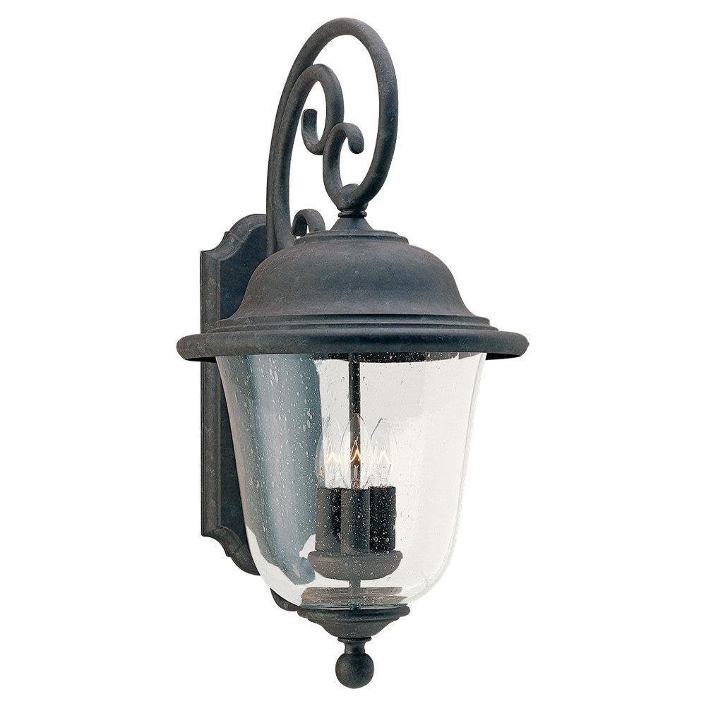 Generation Lighting 8461-46 Seagull Lighting 8461-46 Trafalgar Three Light Outdoor Wall Lantern Oxidized Bronze Finish, 3-Light,