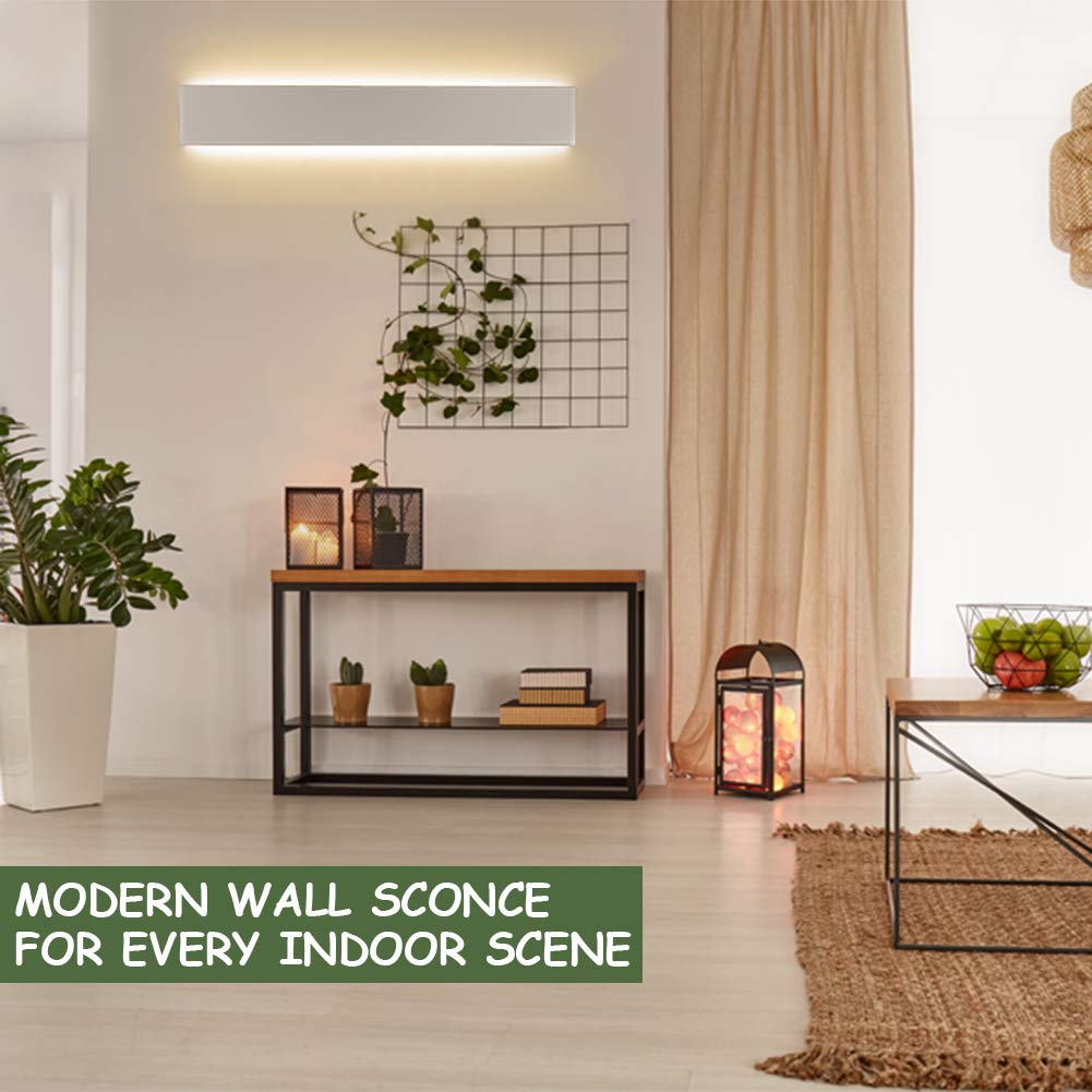 Aipsun 30W Modern LED Vanity Light Fixture, 32.6 Inch, Warm White 3000K, Aluminum, Up and Down Wall Light for Bathroom