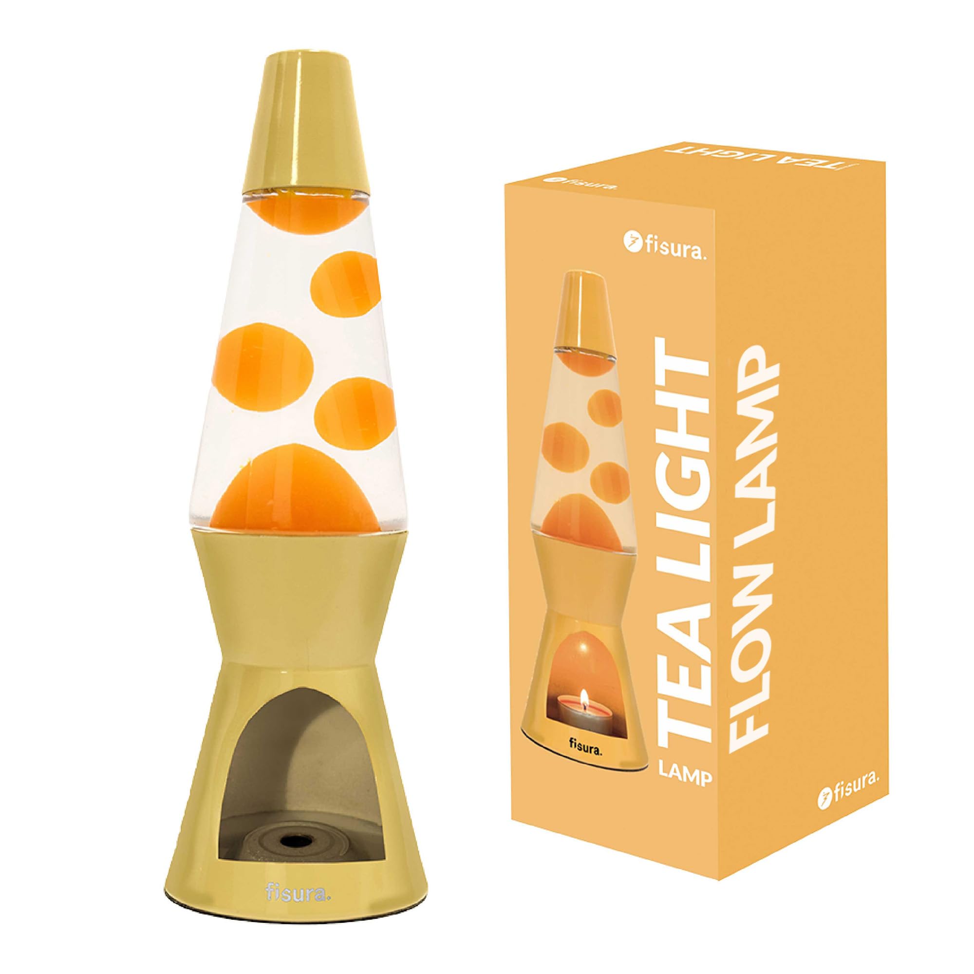 Fisura - Magma lamp with Candle for Adults Without Electricity. Candle lamp, Friendly with the Nature Lamps. Original Gift. 11.4