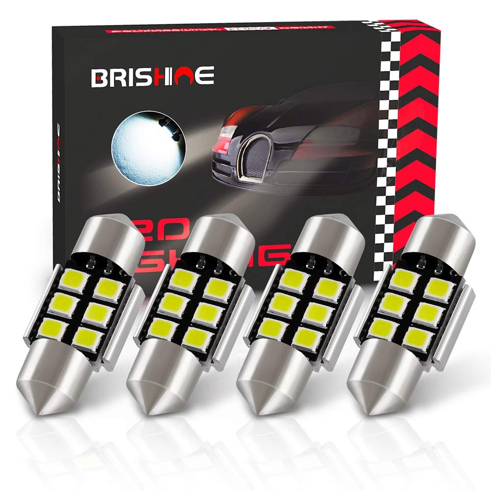 BRISHINE Festoon LED Bulbs 28MM/29MM Canbus Error Free Xenon White 2835 Chipsets Model BRISHINE-Festoon28W-28354