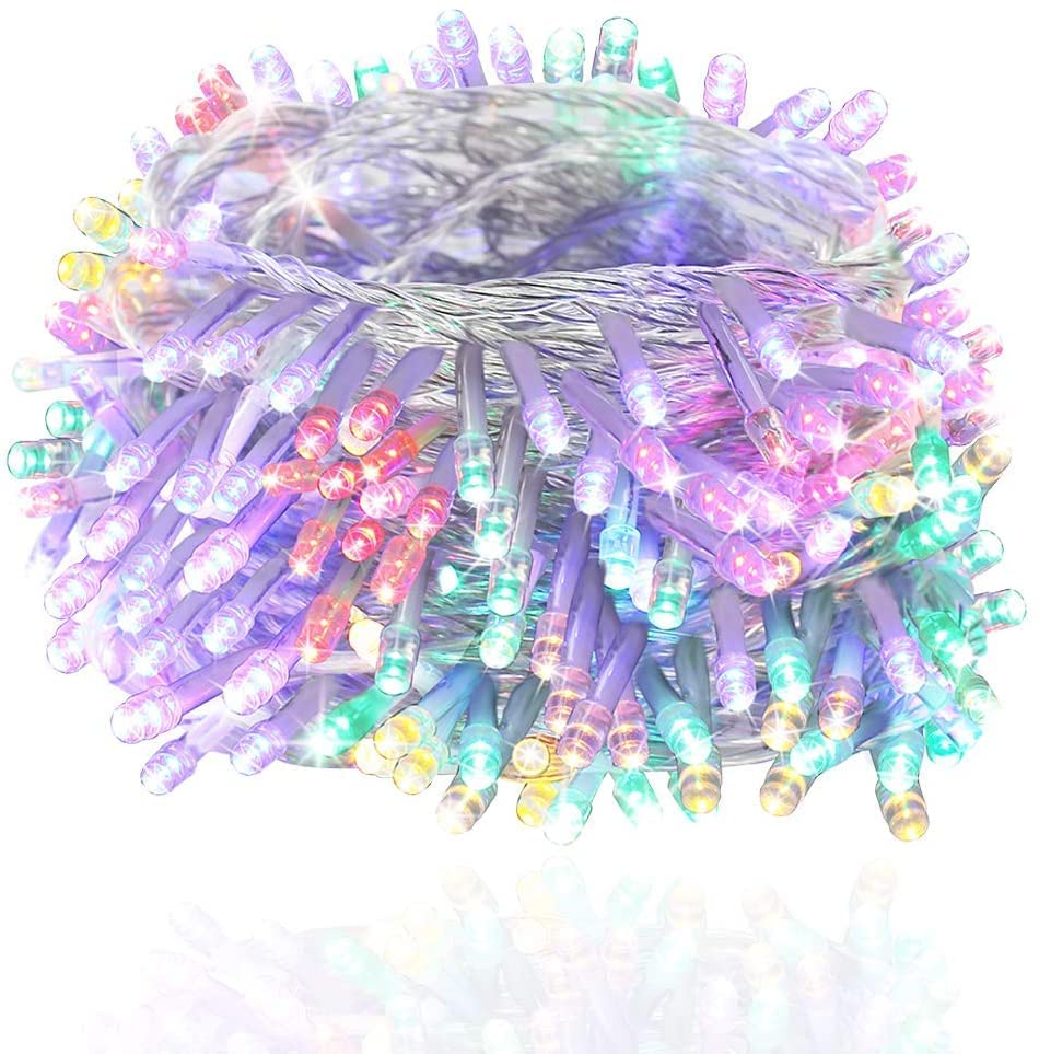 FULLBELL Christmas Lights  Fairy Lights Outdoor 66Ft 200 LED with Memory Modes Controller  Plug in Easter Decor Lights for Bedroom Party Wedding Garden Christmas Tree Indoor Outdoor Decorations