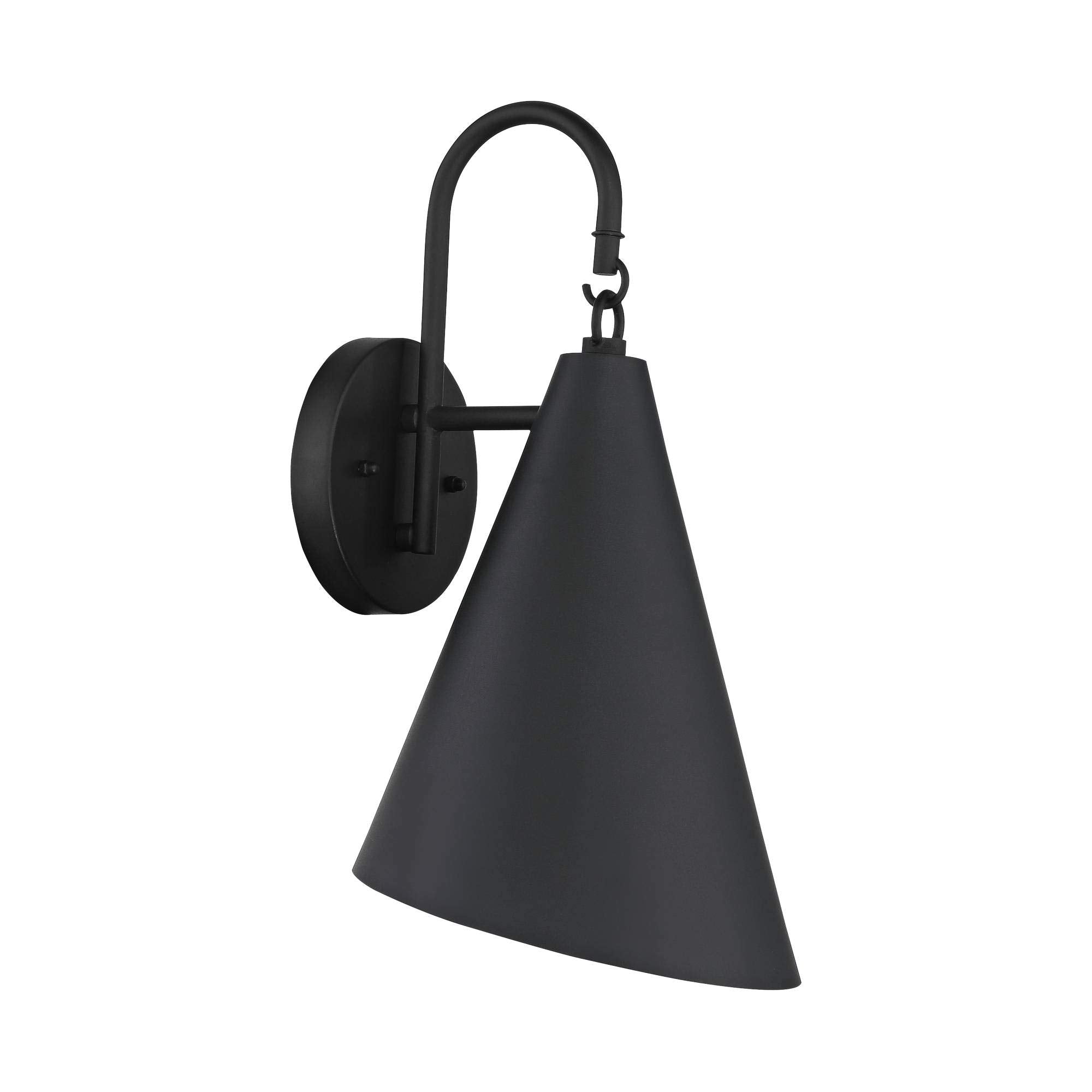 Minka Lavery Wall Sconce, 1-Light 100W, Alloy Steel, 16inH x 8inW, Sand Coal Black, Model 73172-66