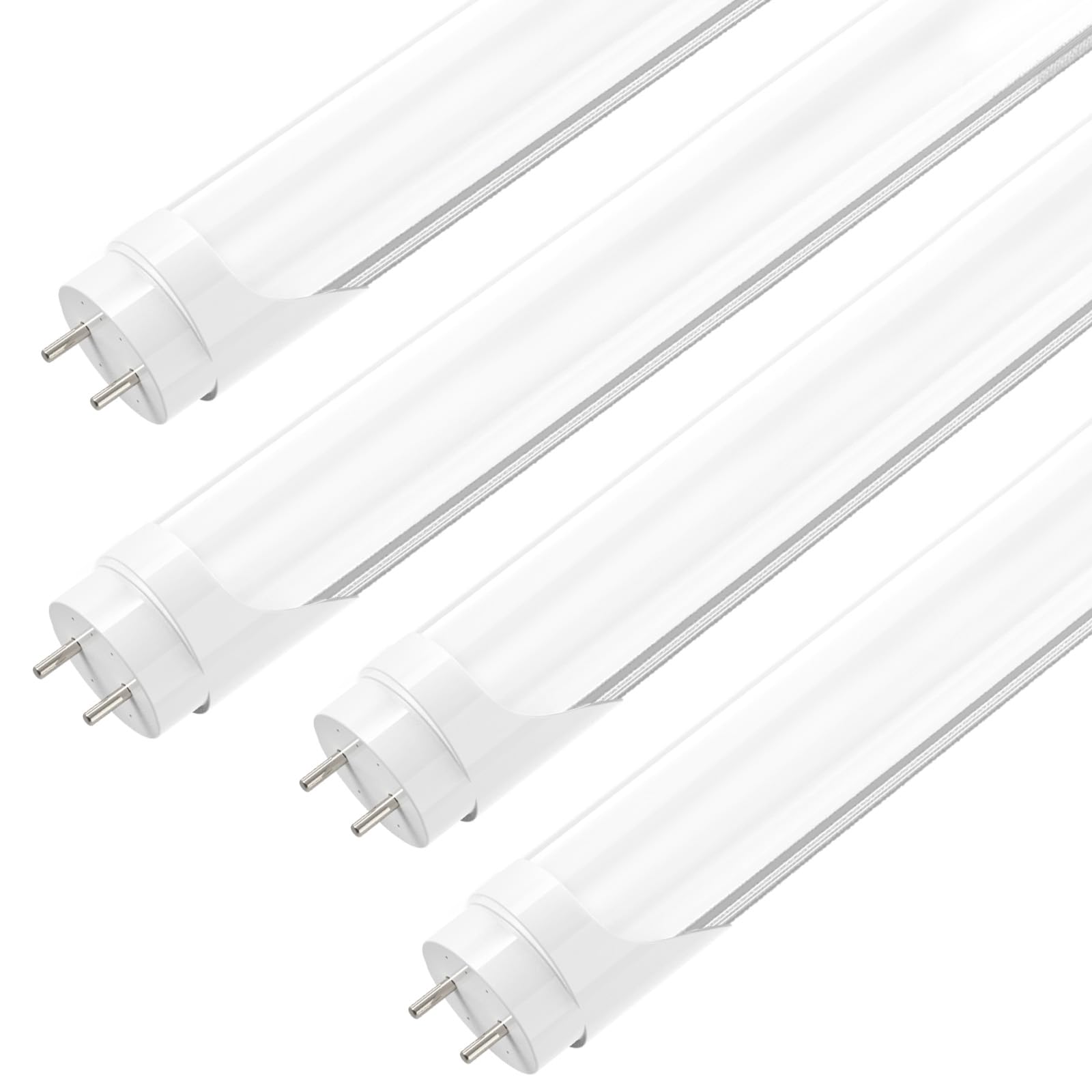 JESLED 4FT LED T8 Tube Lights, 24W (65W Equivalent), 3200LM, 6000K, Frosted, 4-Pack, Model YKLN