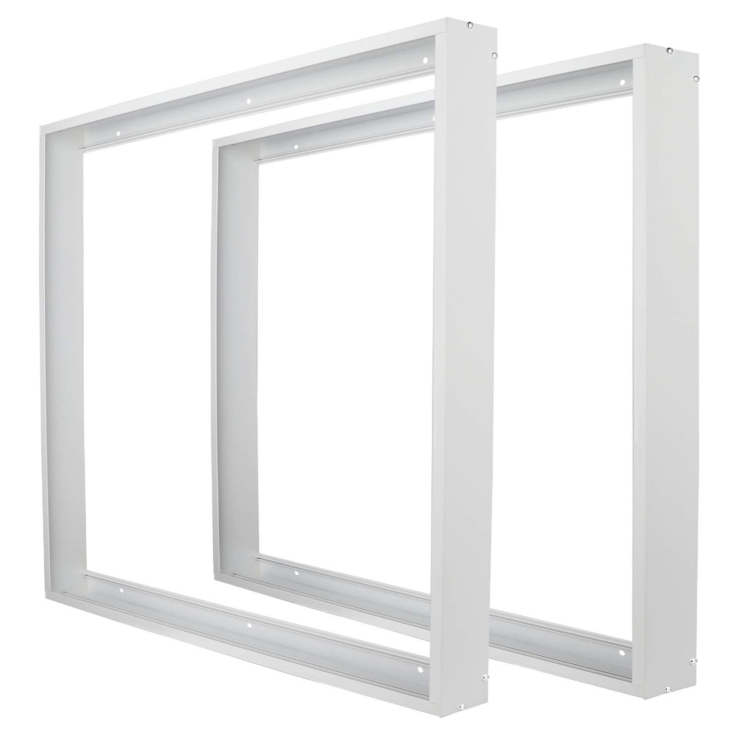 Zevnico 2x2FT Surface Mount Kit, 2 Set Aluminium Surface Mounting Bracket Kit, 2' by 2' Ceiling Mount Frame, for 24''x24'' LED F