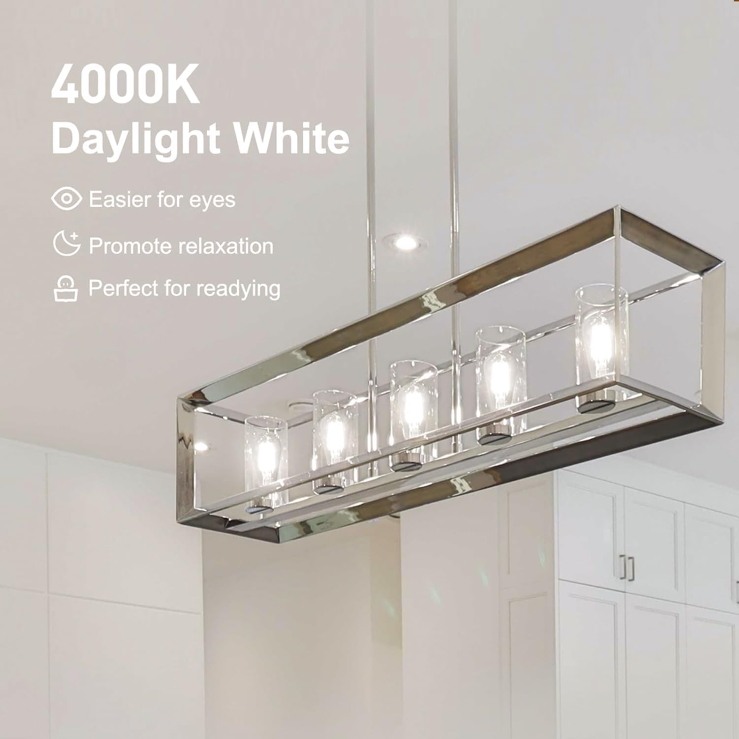 Tjoy 12 Pack E26 Base Vintage Led Edison Light Bulbs, 60W Equivalent Dimmable, 4000K Natural White, 8W St58 Led Filament Bulbs, 800Lumens, Cri80+, Antique Glass Style For Home, Bedroom, Farmhouse