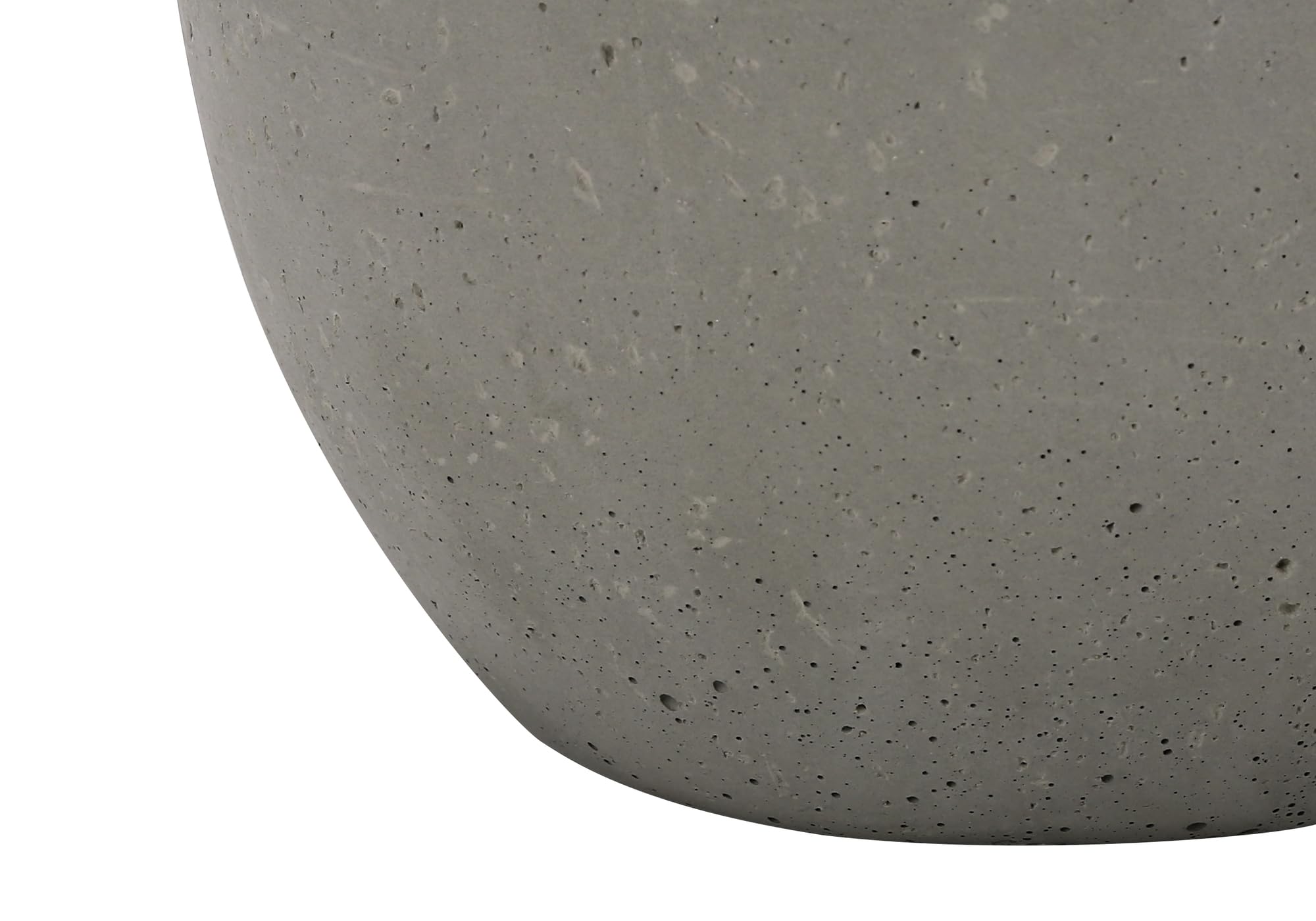 Monarch Specialties I 9626 Table Lamp, Grey Concrete, Ivory Shade, 13inL x 13inW x 20inH