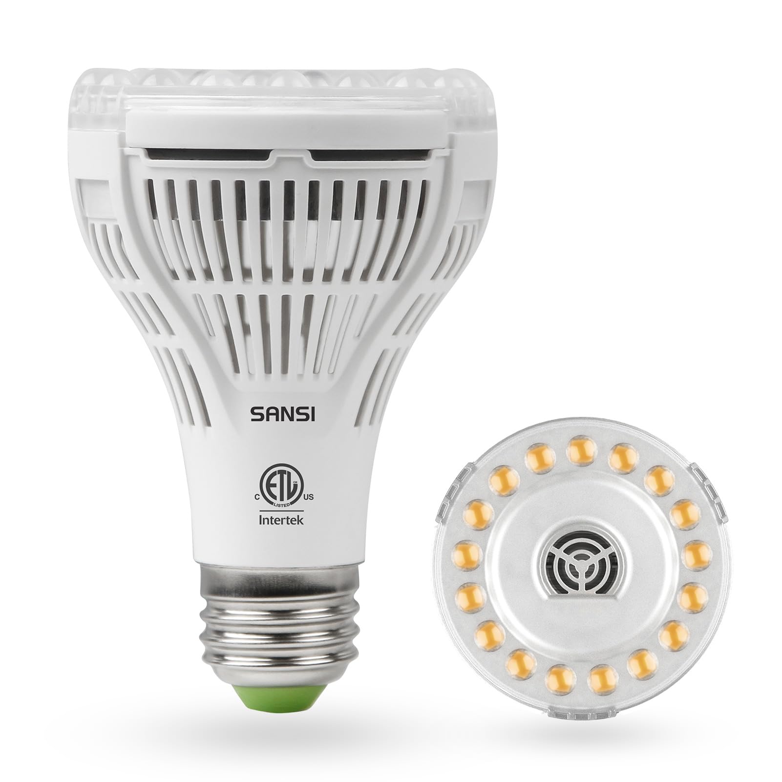 SANSI Grow Light Bulb 15W Full Spectrum COC Technology Ceramic 1 Count Full Cycle C21GL-AE26A