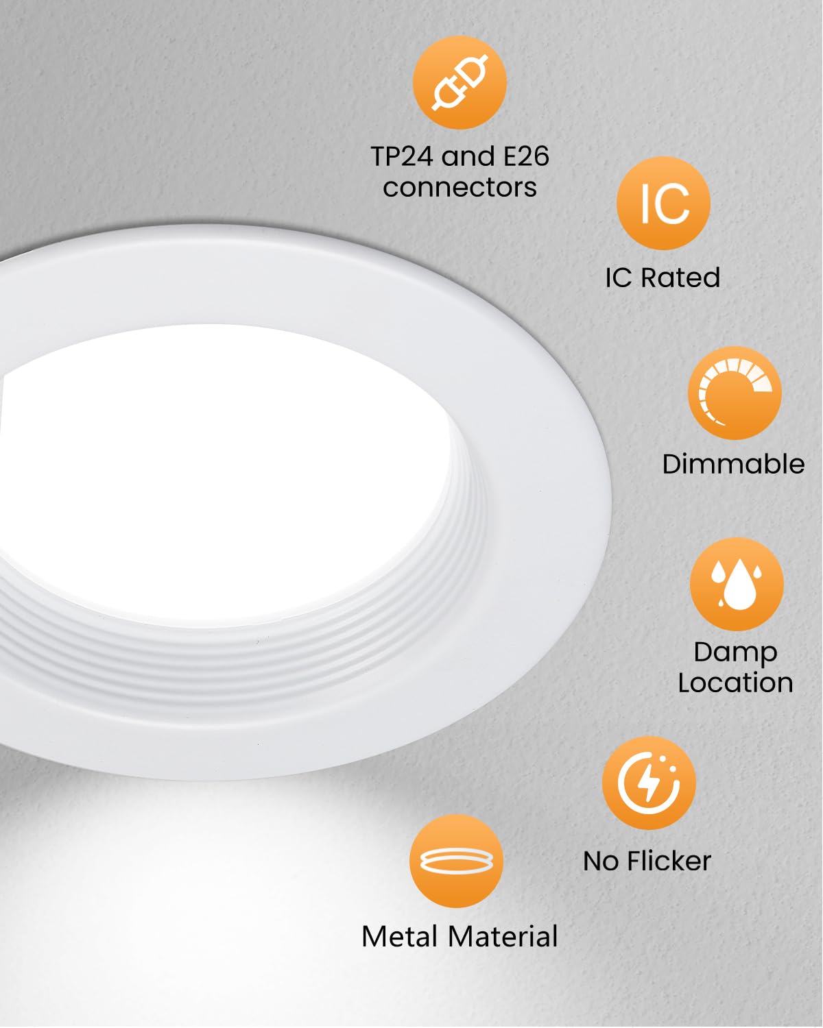 Wembanma 4 Inch Led Can Lights - Retrofit Recessed Lighting  5Cct Recessed Lighting Selectable 2700K-6000K Dimmable  9W 800Lm Can Light With Metal Smooth Baffle Trim  4Inch 12P Brushed Nickel