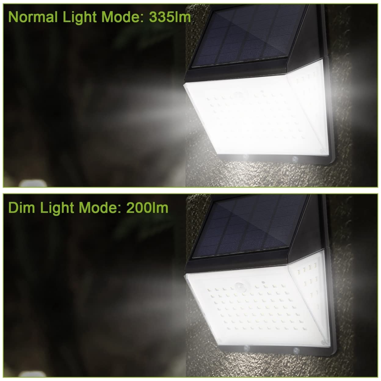 Kocaso 88 Leds Solar Wall Lights With Motion Sensor, Ip65 Waterproof For Garden & Garage