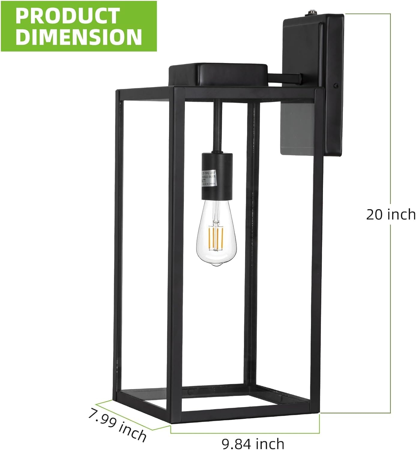 Extra Large Outdoor Wall Lantern, 20 Inch Outdoor Wall Lights, Dusk to Dawn Waterproof Exterior Wall Sconce Light Fixture, Porch