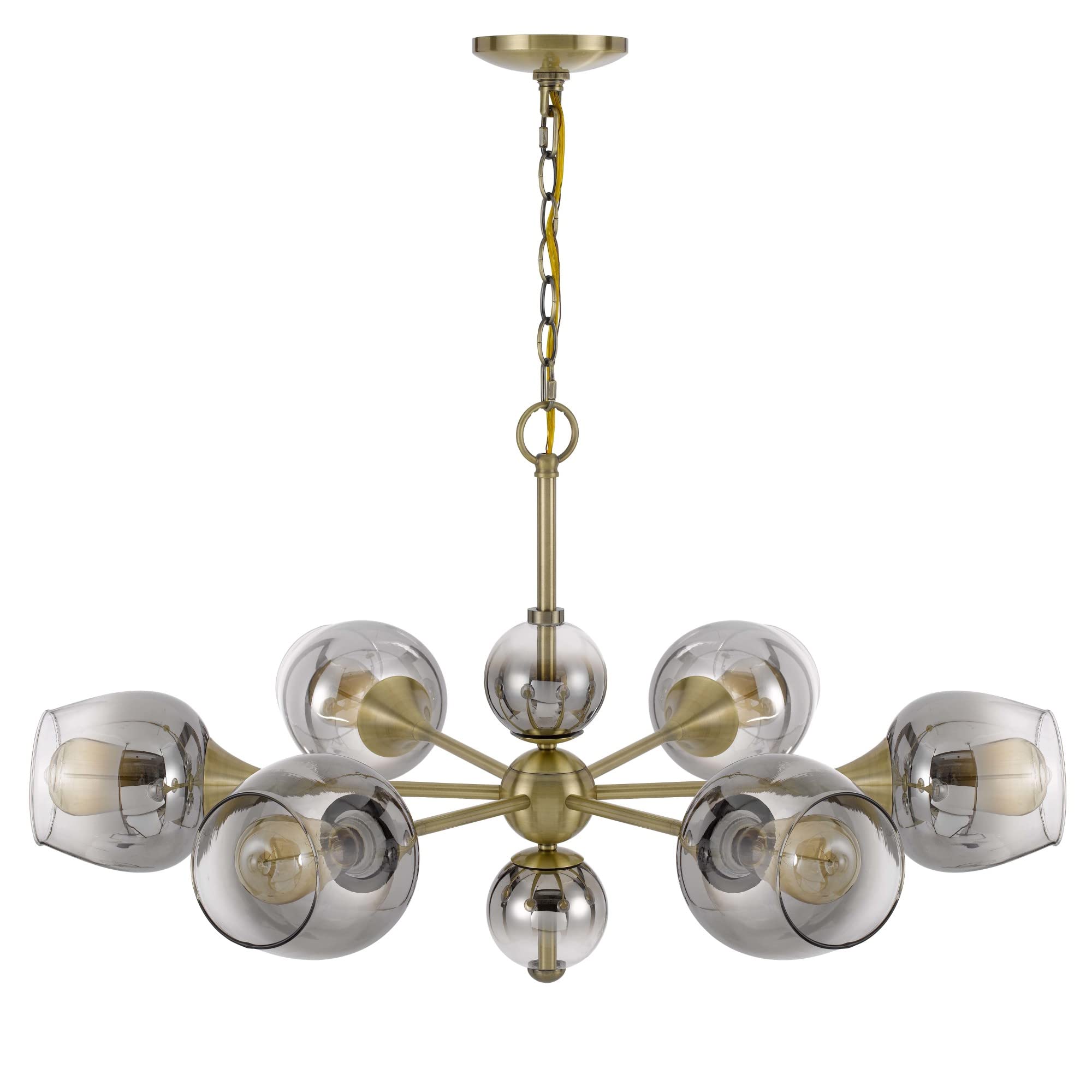 Cal Lighting FX-3757-6 Chandelier, Antique Brass