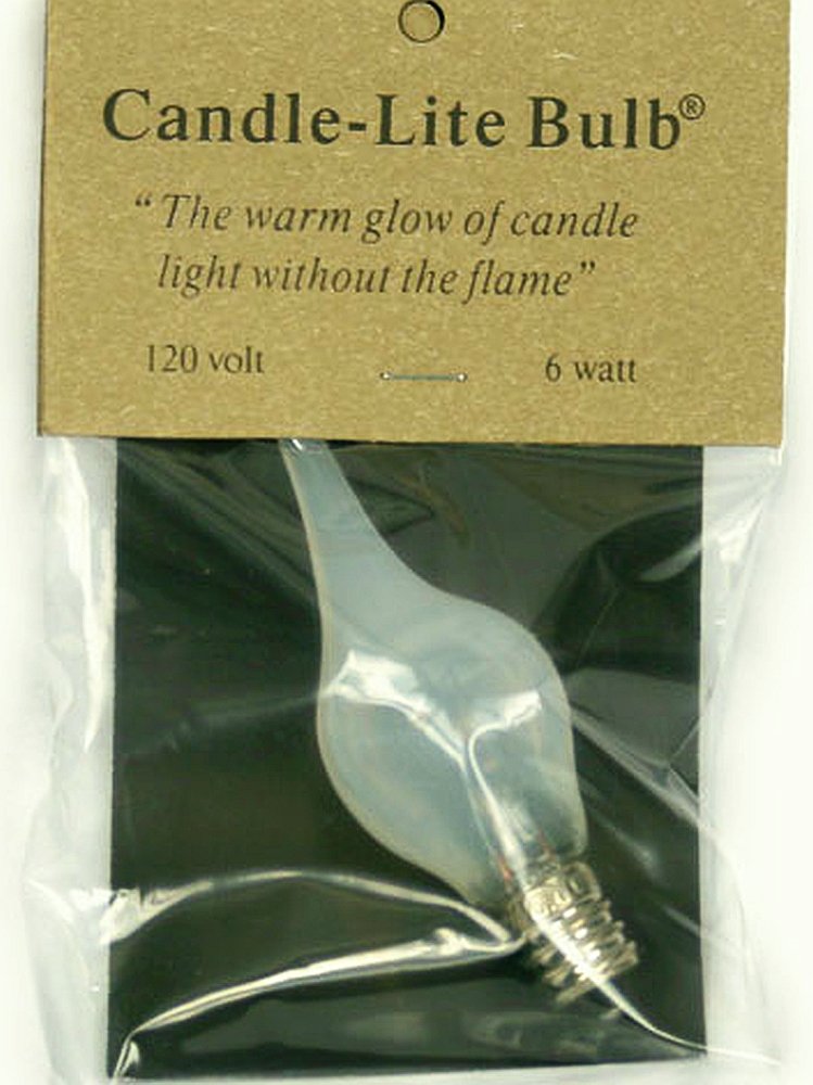 Flechllary Pack Of 12 6W Large White Candle-Lite Light Bulbs - Energy Efficient Lighting