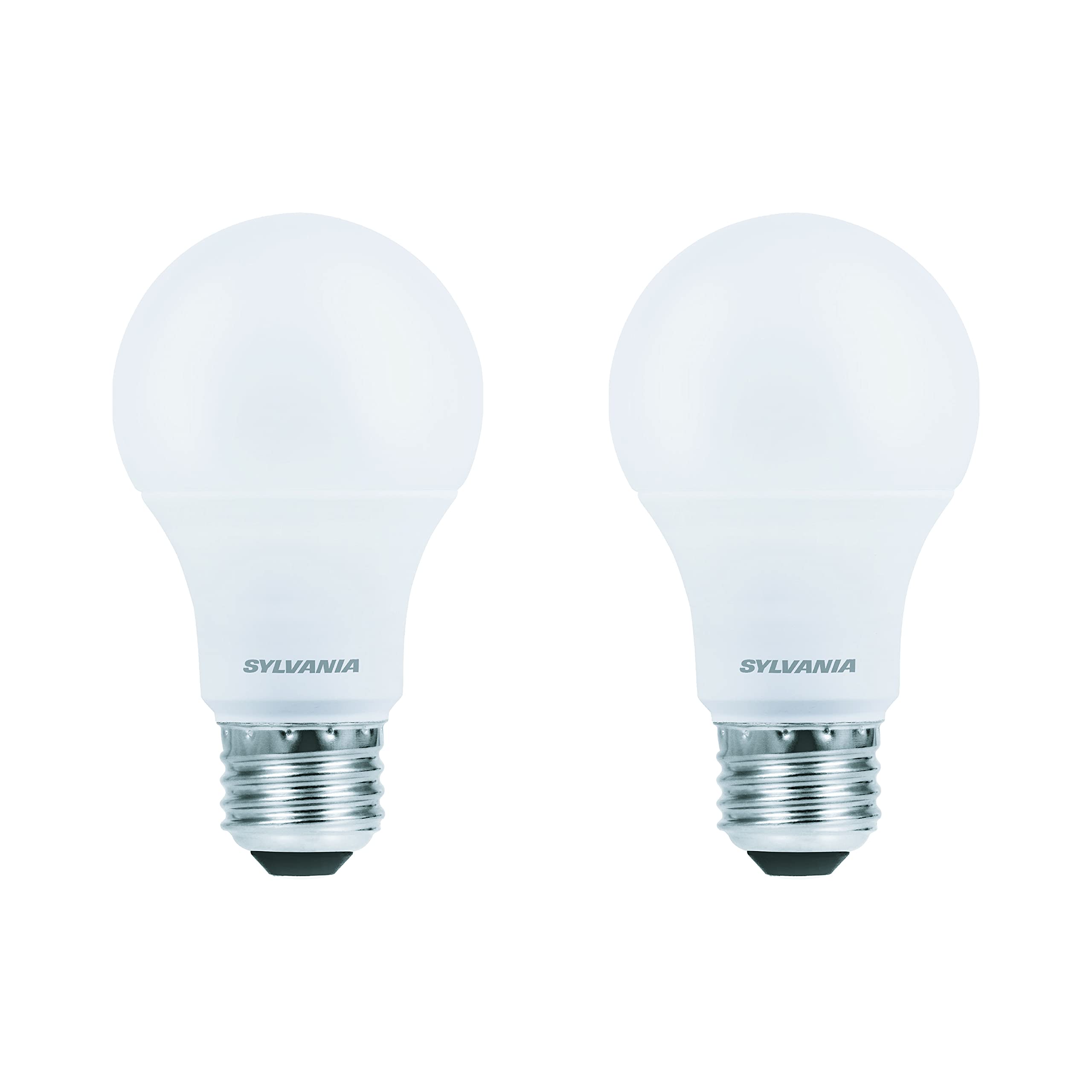 LEDVANCE LED Light Bulb A19, 40W Equivalent, 6W, Soft White, Frosted, 450 Lumens, 2 Pack, Model 74077