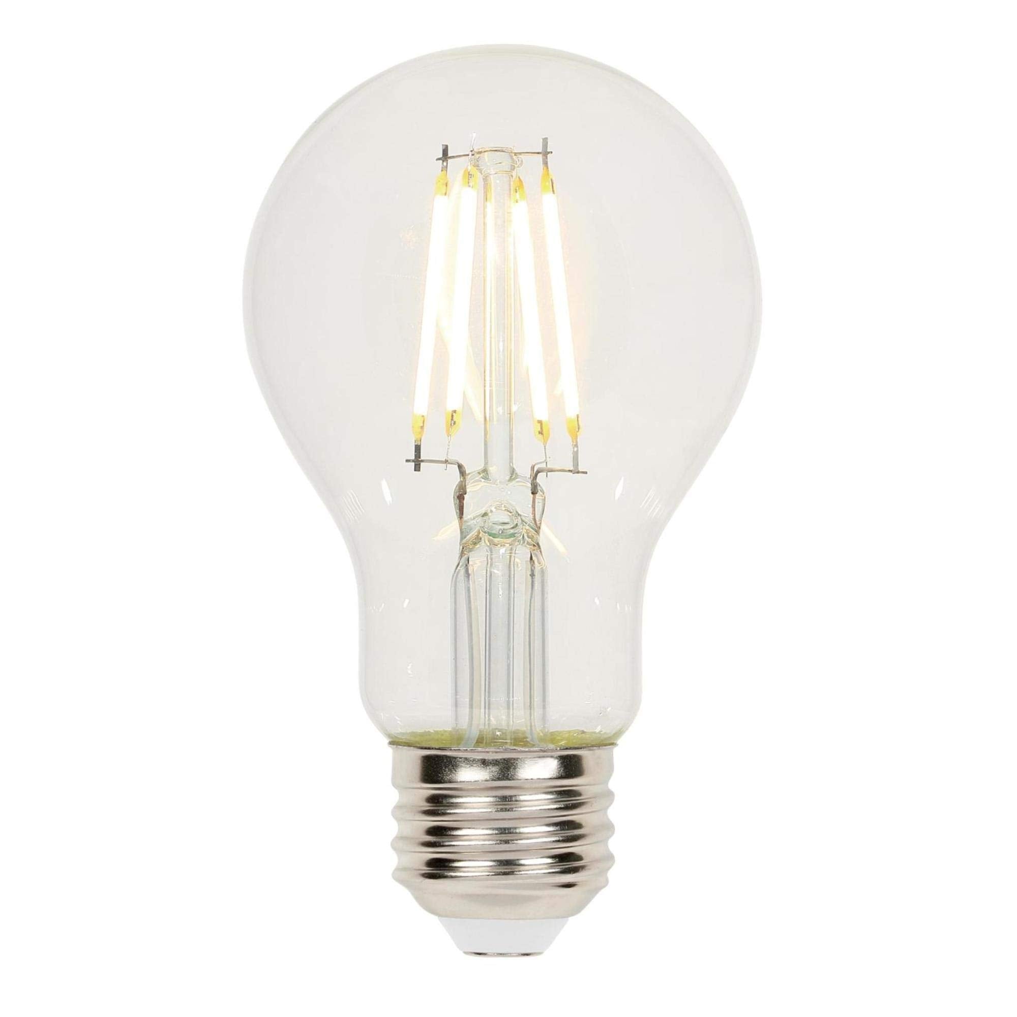 Westinghouse 5316420 4.5 Watt (40 Watt Equivalent) A19 Dimmable Clear Filament Led Light Bulb, Medium Base, 6-Pack