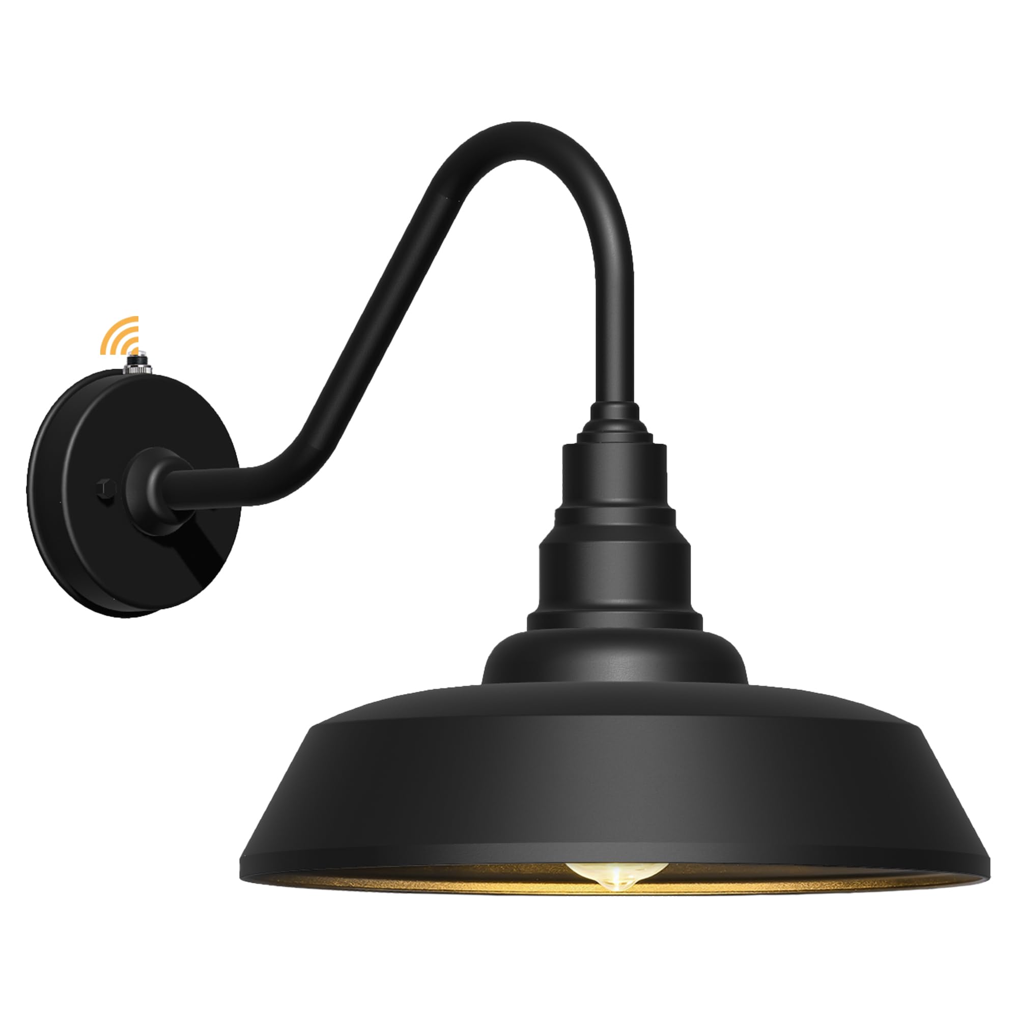 Franing 12'' Dusk to Dawn Gooseneck Barn Light, Heavy Duty Material Classic Gooseneck Light Fixture, Perfect for Farmhouse and P