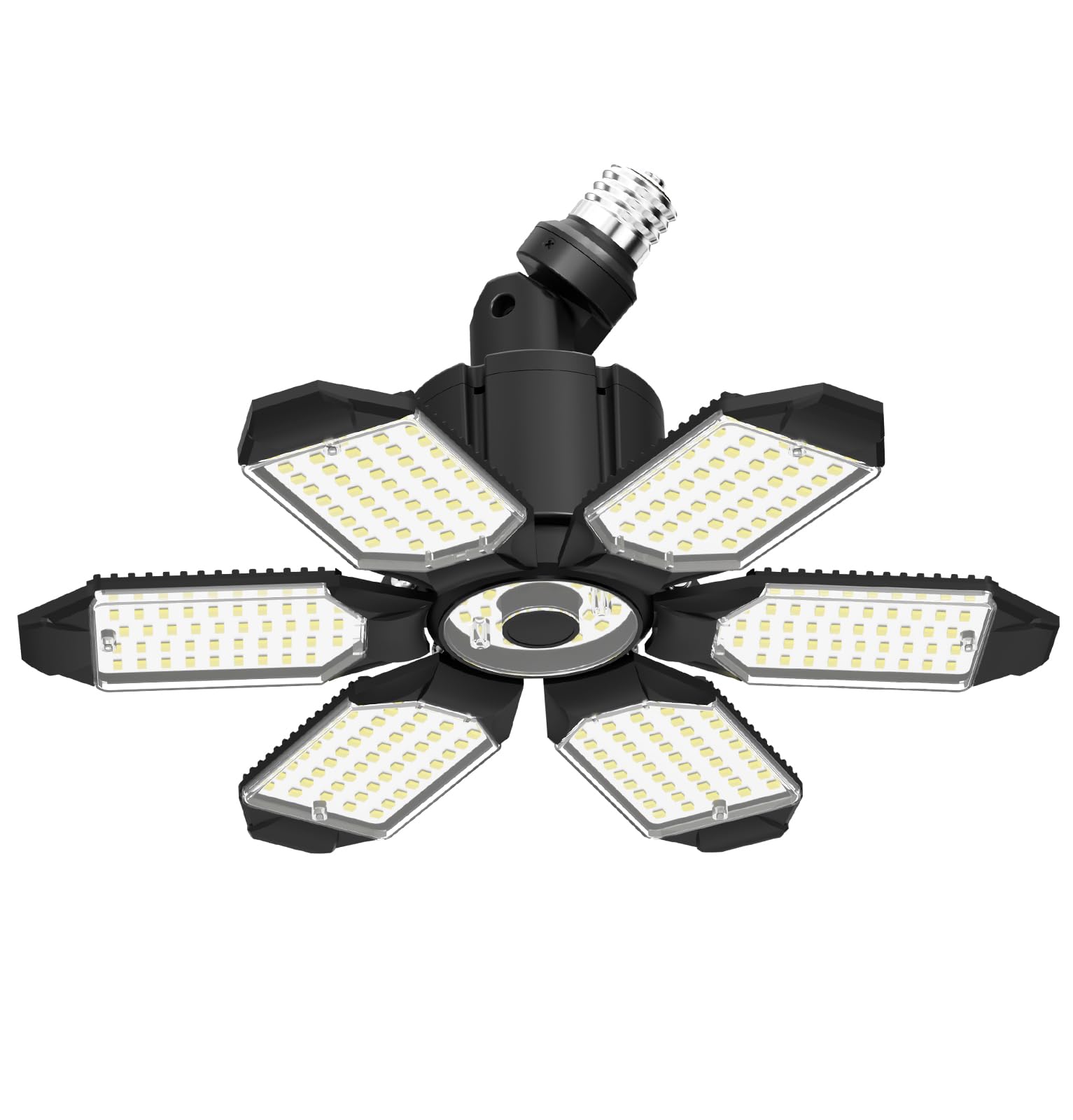 Led Garage Light Super Bright 15000Lm Led Shop Lights 6500K Garage Lighting  360?& 180?Djustable Basement Lights With 6 Deformable Panels Screw In E26/E27 Socket For Workshop Storage Barn Attic