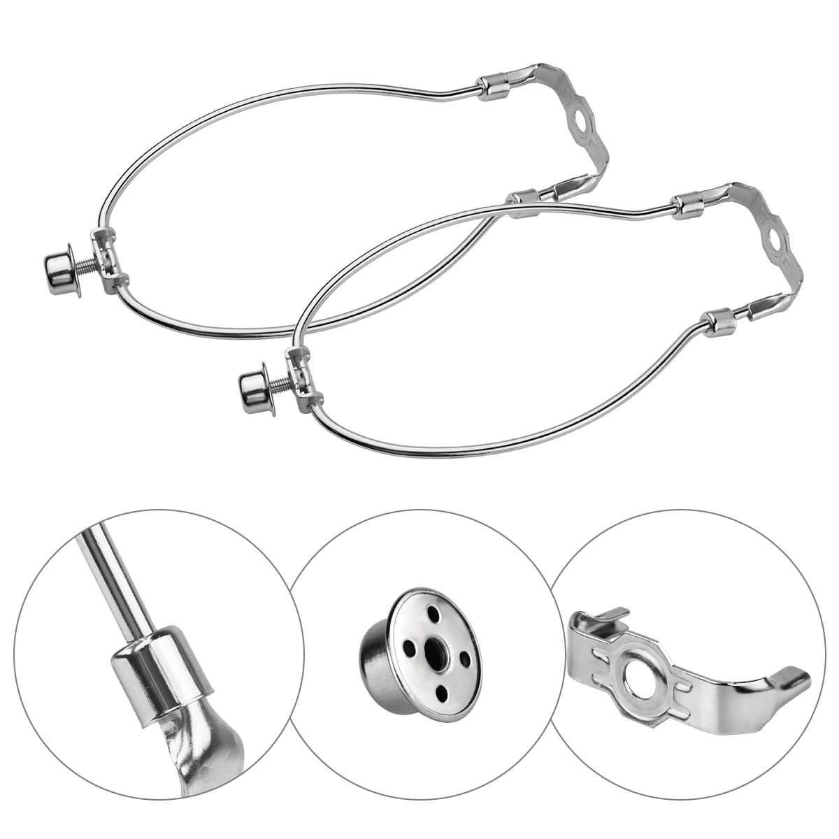 2 Pcs 8Inch Lamp Shade Harp Holders Detachable Lamp Shade Bracket Heavy Duty Diy Lighting Accessories For Floor Lamps And Table