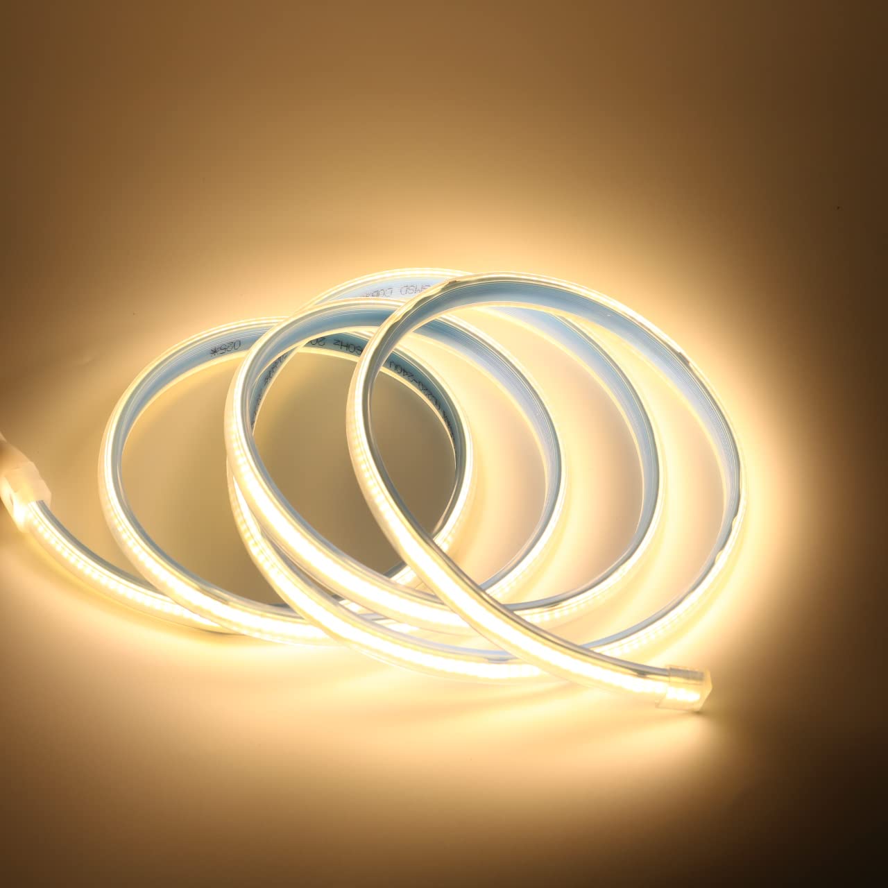 pcningled 110v Waterproof LED Strip Lights 10m, Flexible LED Light Strips, Bright 3000k COB Lighting, 10 Meter Plug-in LED Strip