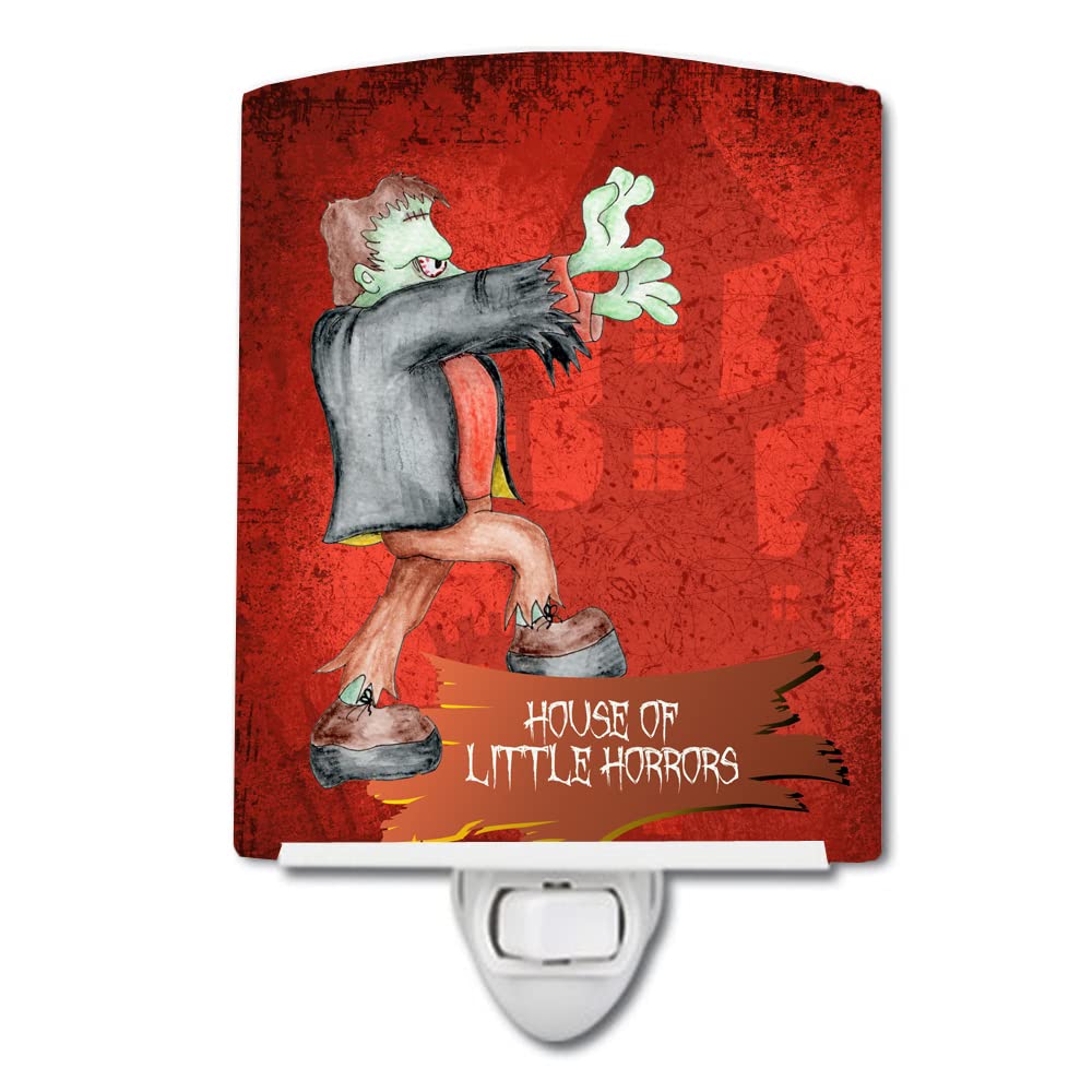 Carolines Treasures Halloween Ceramic Night Light, Frankenstein Design, Compact 6x4x3in, Multicolored, Model SB3007CNL