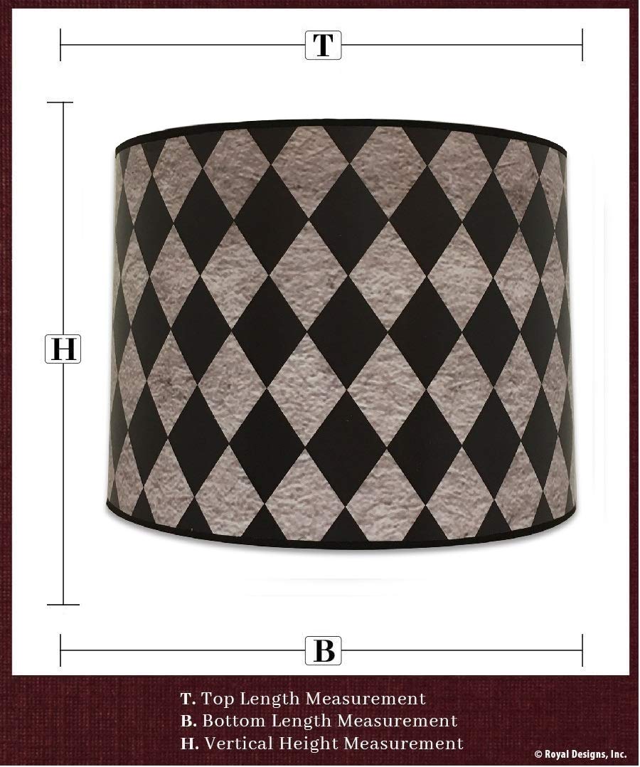 Royal Designs, Inc. Trendy Decorative Handmade Drum Shade, Made In Usa, 10In, Hbc-8018-10, Diamonds On Beige