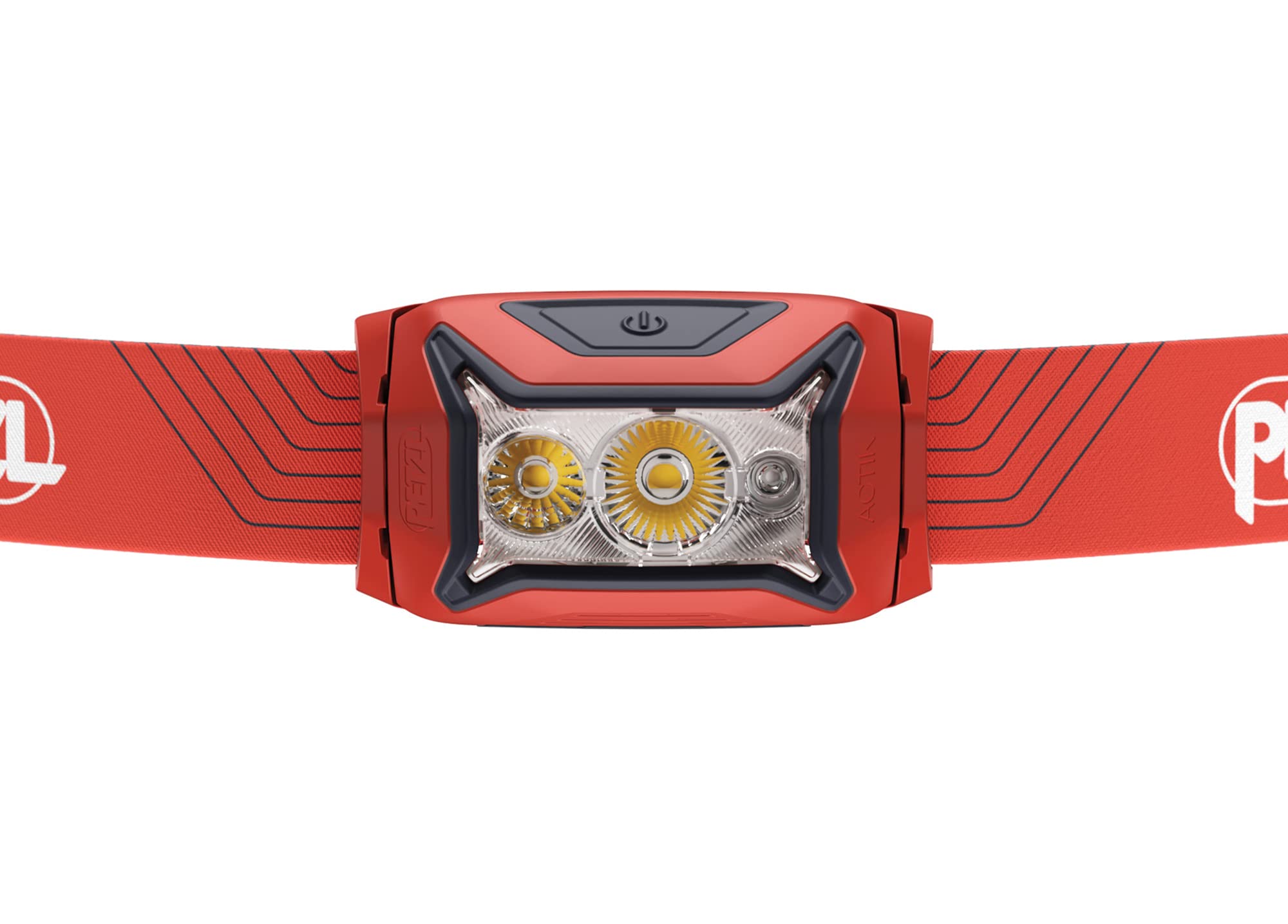 PETZL ACTIK Headlamp - Powerful 450 Lumen Light with Red Lighting, for Hiking, Climbing, Running, and Camping - Red