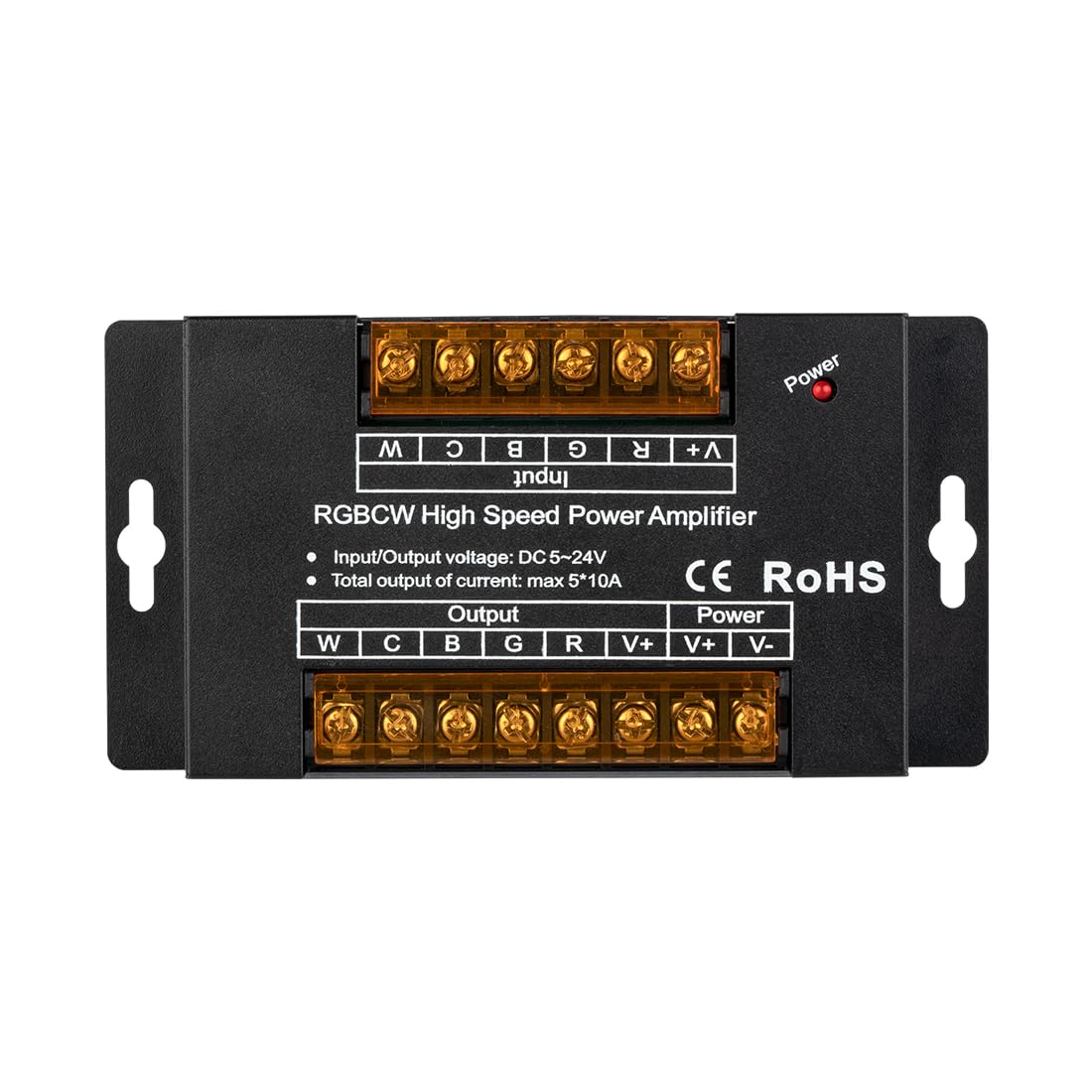 BTF-LIGHTING CCT RGB RGBW RGBCCT 5 Channel High Speed Signal Amplifier Controller Work with 3PIN 4PIN 5PIN 6PIN DC12V/DC24V Max 