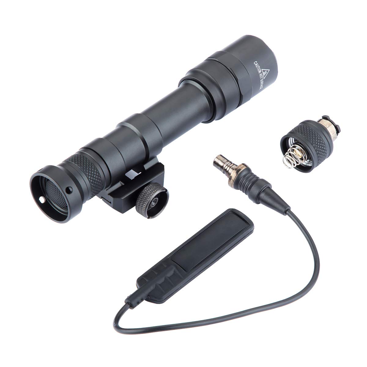 Assletes Tactical Flashlights  Black Sporting Equipment Weapon Light Pressure Switch Included