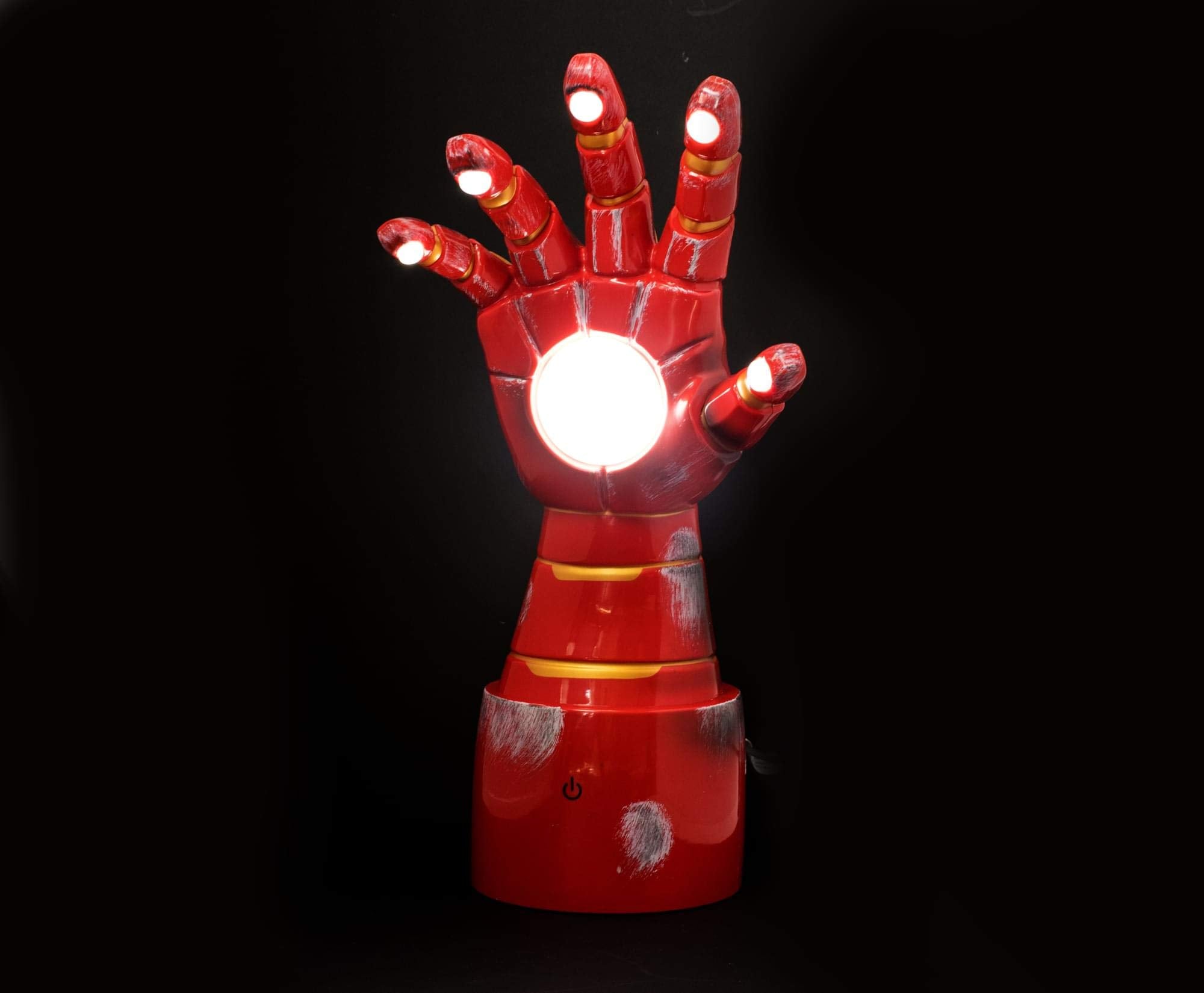 Ukonic Marvel Iron Man Gauntlet LED Desk Lamp | 14 Inches | Red | Model 14979 | Iron Material