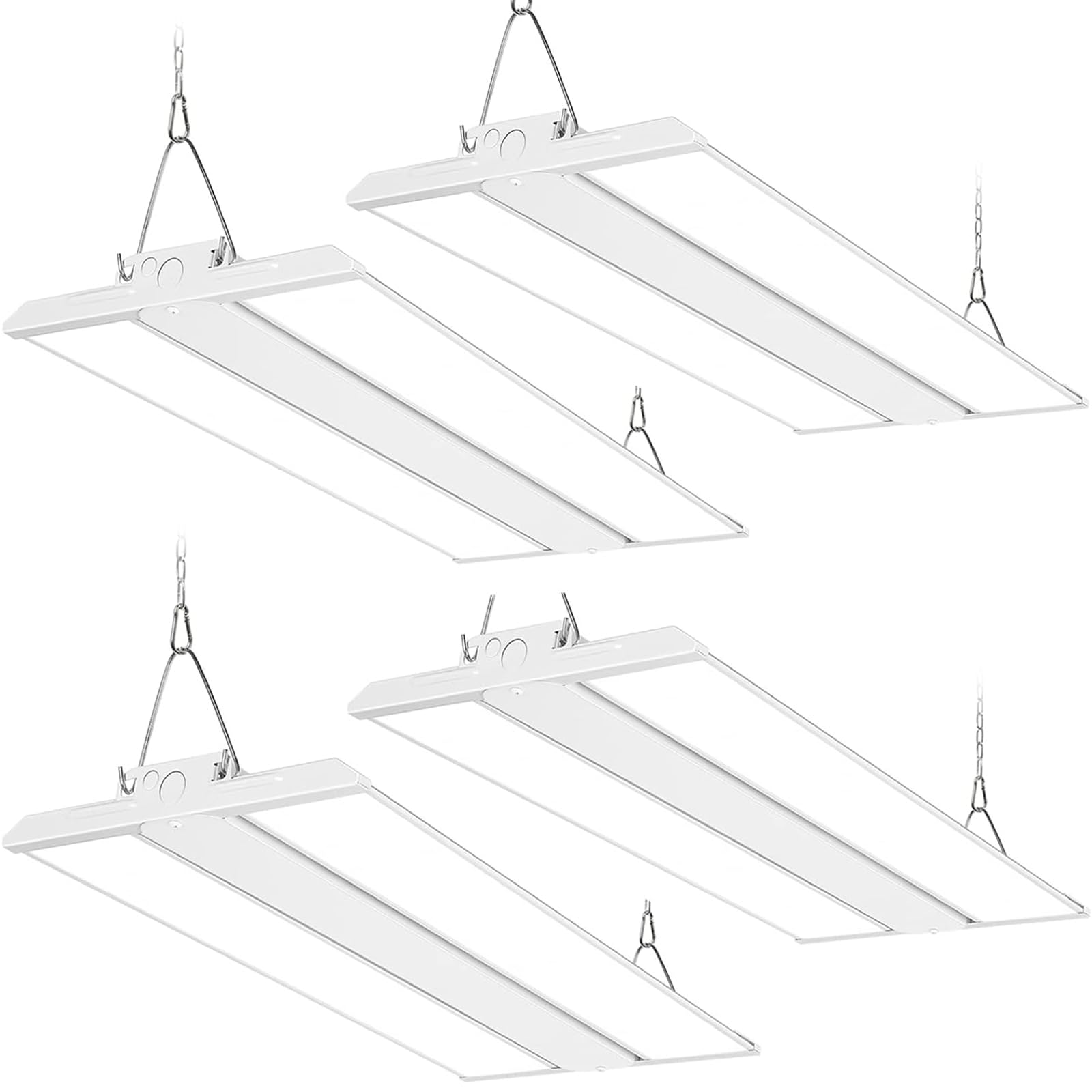 Hykolity 4 Pack 4Ft Led Linear High Bay Shop Light, 250W Led Shop Light, 31250Lm 125Lm/W, 100-277V, 0-10V Dim, 5000K Daylight Li