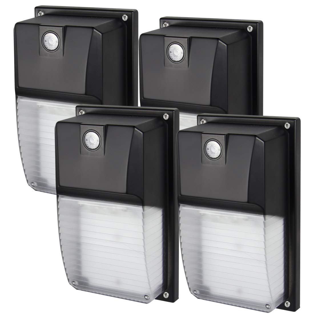 Dakason 18W Led Wall Pack Light With Dusk-To-Dawn Photocell, 2160Lm 5000K Daylight Wall Mount Outdoor Lighting Fixture Ip65 Waterproof, 100-277V Etl Listed, 4 Pack