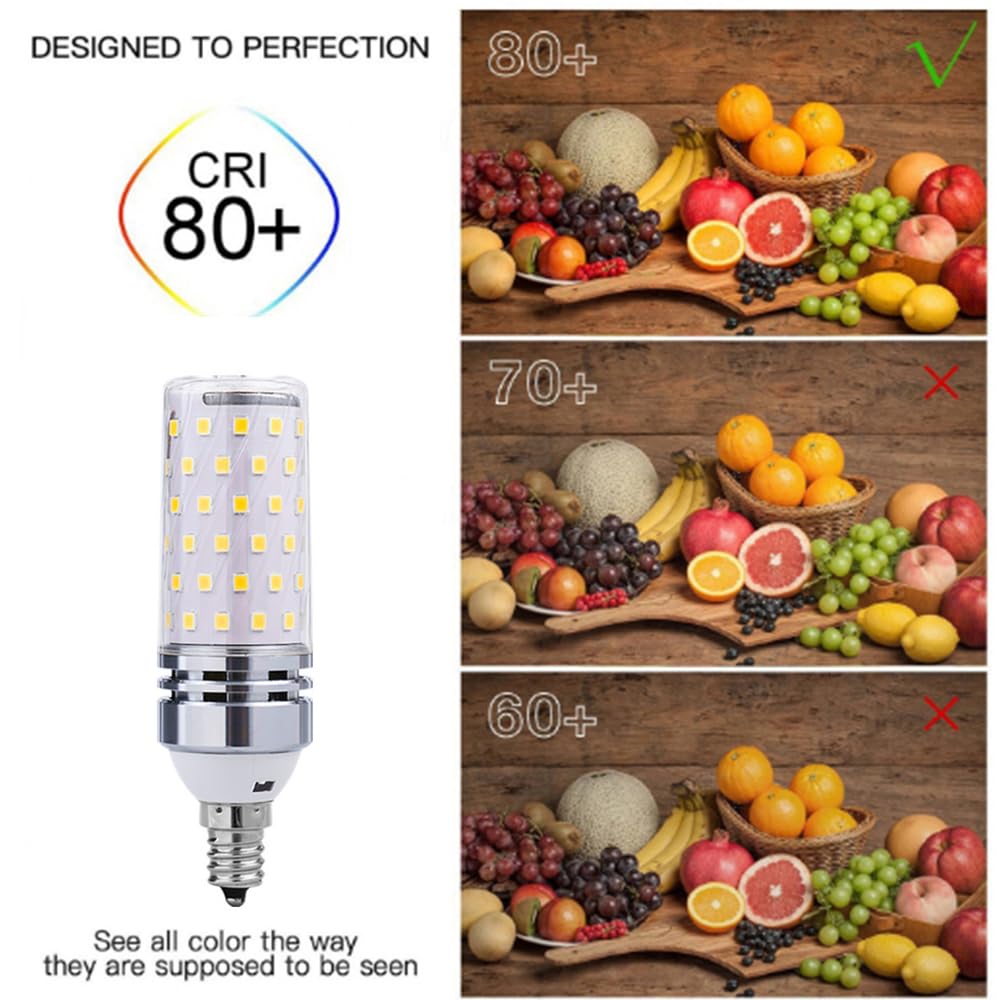 Beriteluce 2Pack 16W Led Corn Light Bulb, Mini Corn Bulb, 150 Watt Equivalent, Daylight White 4000K, 1600Lm E12 Base, For Garage