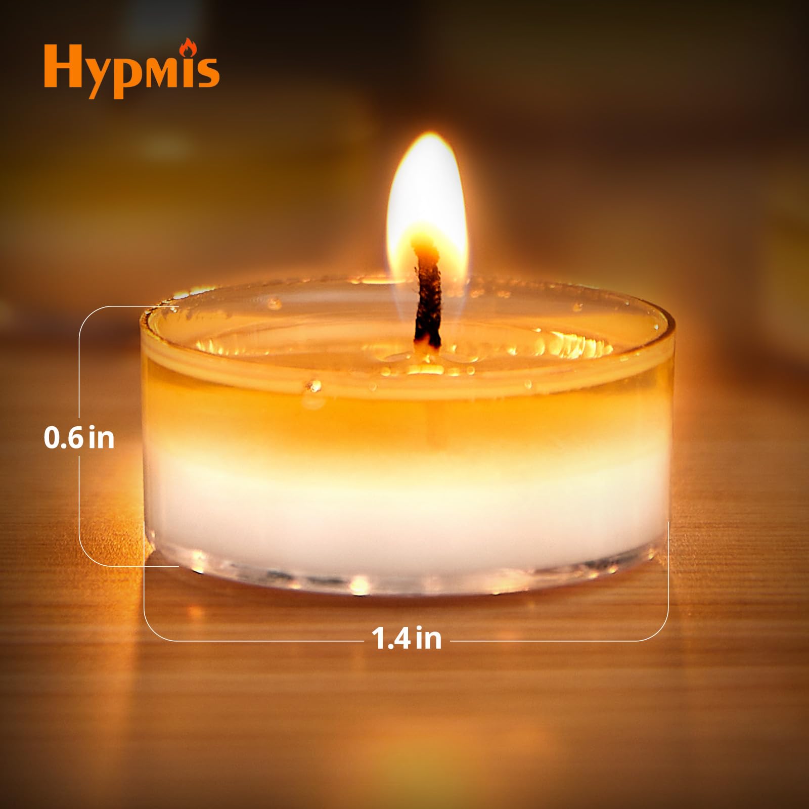 Hypmis Unscented Soy Tea Lights Candles 100 Pack Bulk, 4 Hours Long Burning White Tea Lights,Non-Paraffin, Smokeless, Mini Tealight Votive Candles For Wedding, Table Centerpiece, Party, Christmas