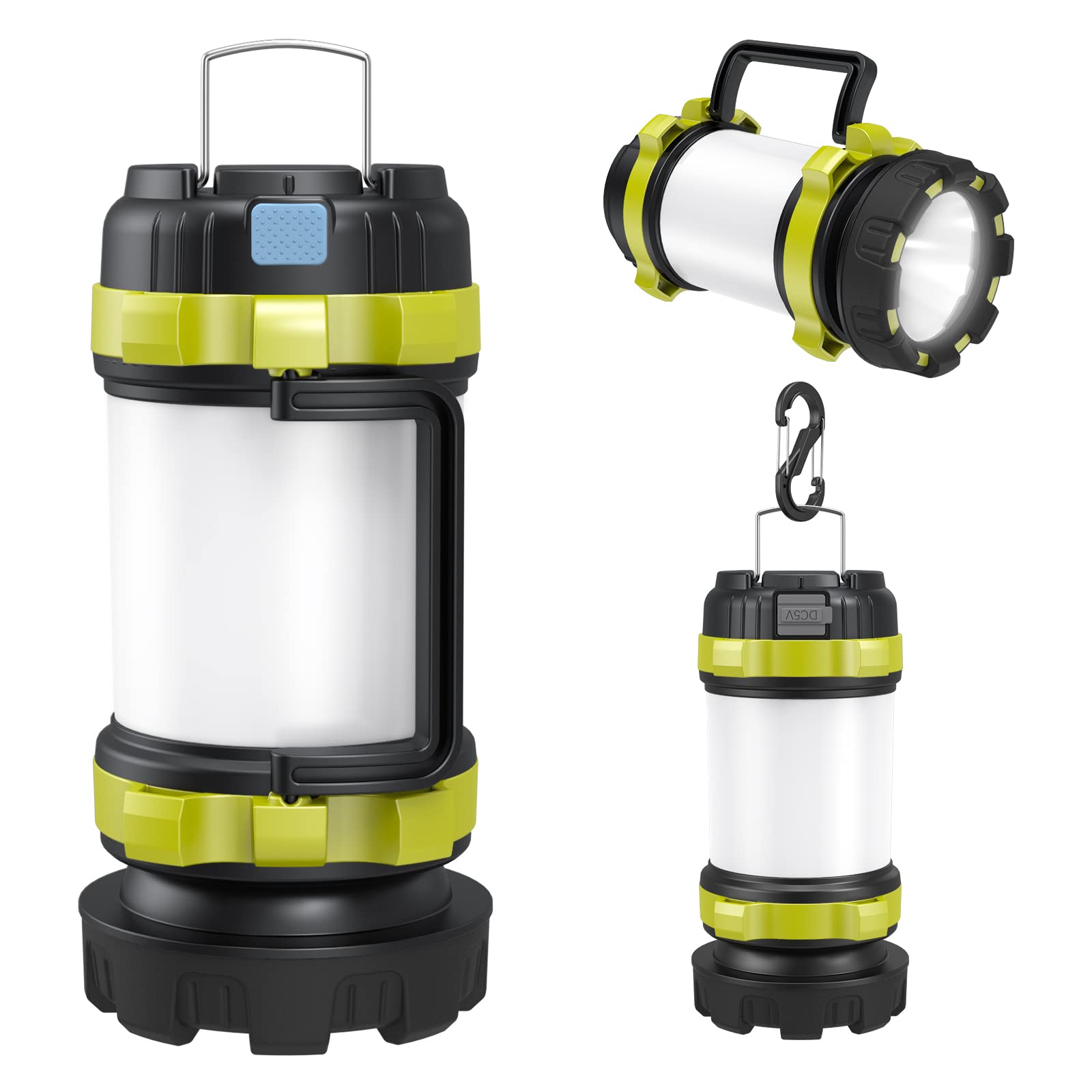 Camping Lantern Rechargeable , Alpswolf Camping Flashlight 4000 Capacity Power Bank,6 Modes, Ipx4 Waterproof, Led Lantern Camping, Hiking, Outdoor Recreations, Usb Charging Cable Included